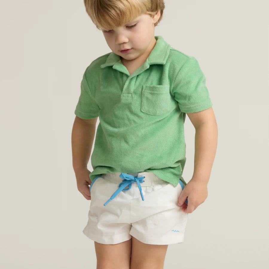 Gustavia Green French Terry Polo - Born Childrens Boutique