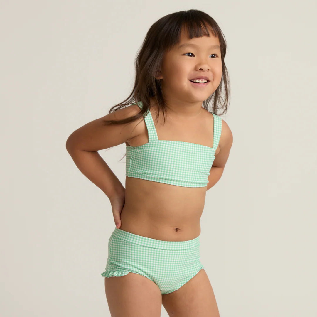 Gustavia Gingham Bandeau Bikini and Swim Shorts - Born Childrens Boutique