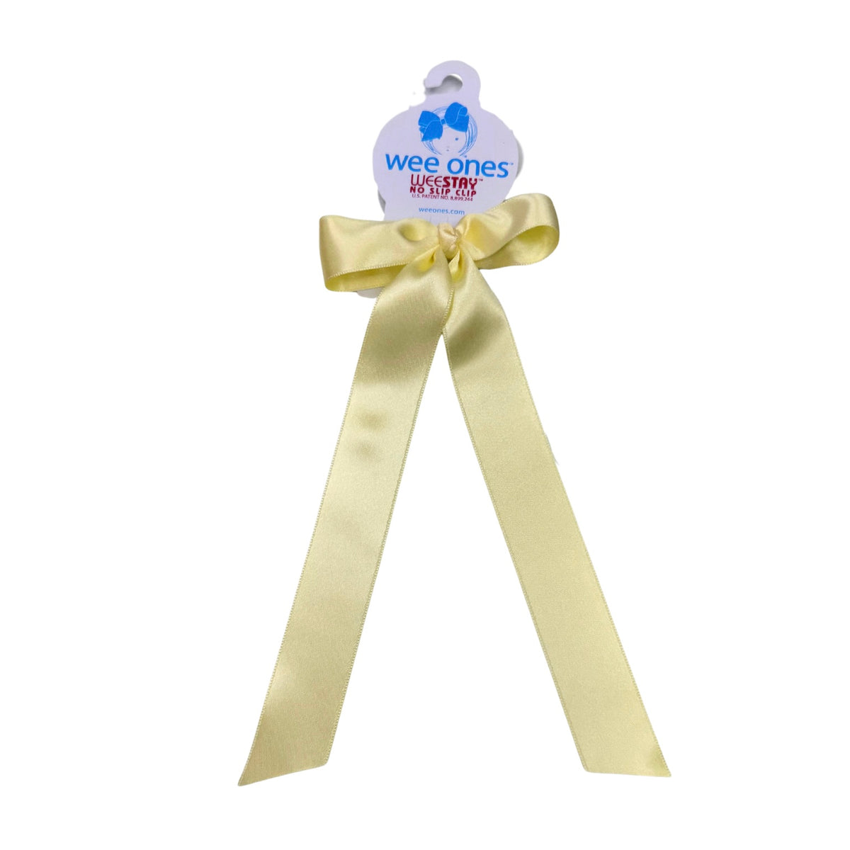 Wee Ones Yellow Satin Bow with Tail