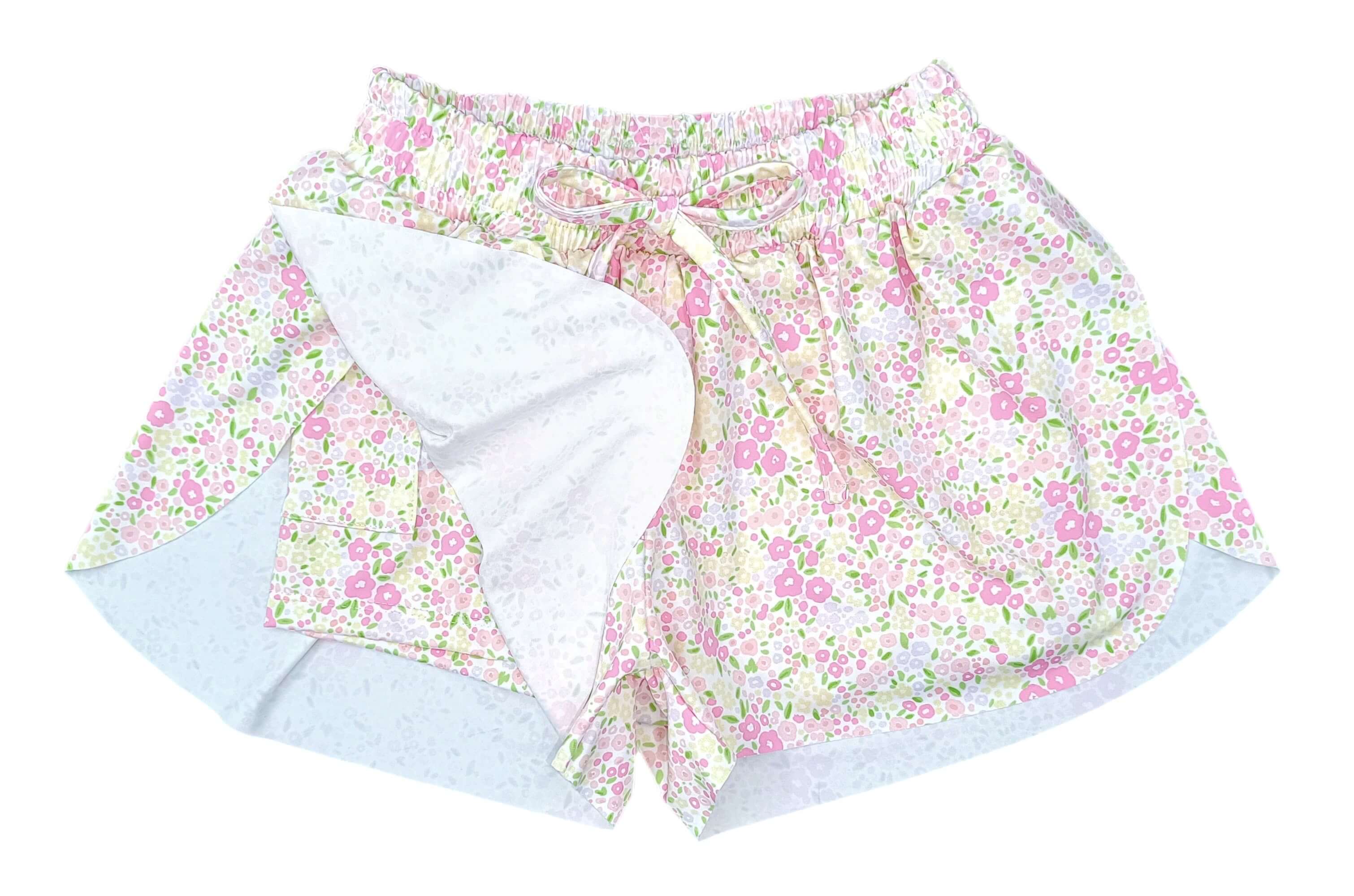 Fuschia Floral Butterfly Shorts - Born Childrens Boutique