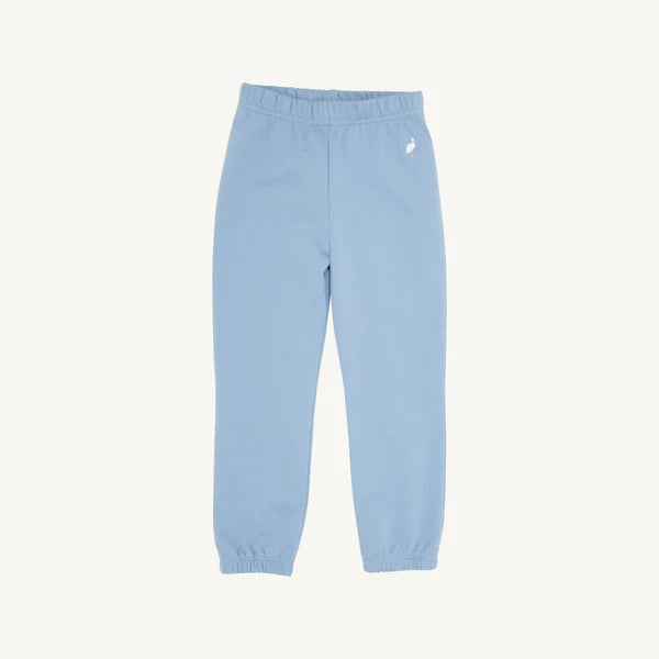 Gates Sweeney Sweatpant - Barrington Blue with Multicolor Stork - Born Childrens Boutique