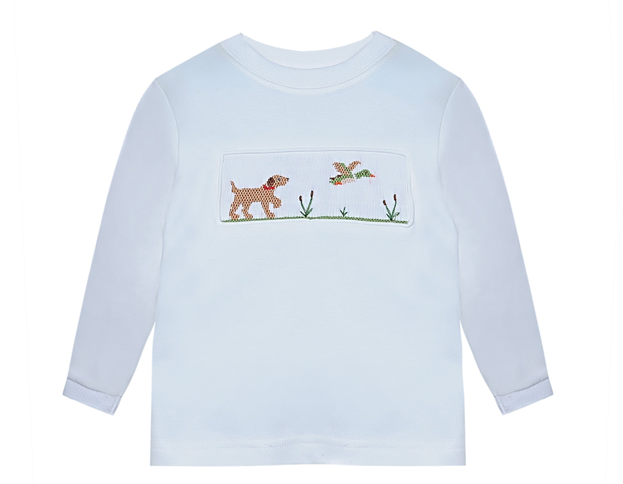 Houston Boy Shirt - Dog Chasing Mallard - Born Childrens Boutique