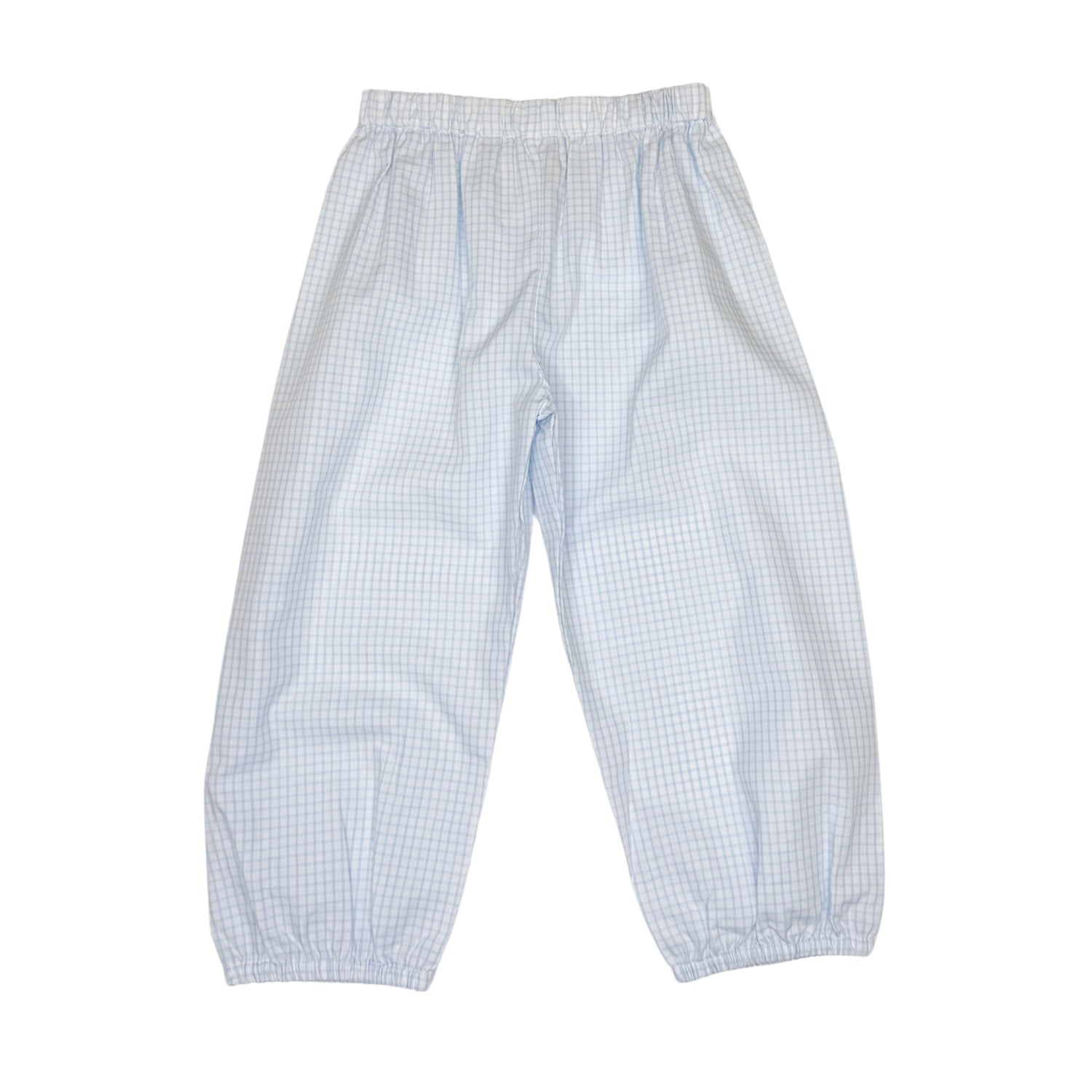 Blue Logan Elastic Pant - Blue Square - Born Childrens Boutique