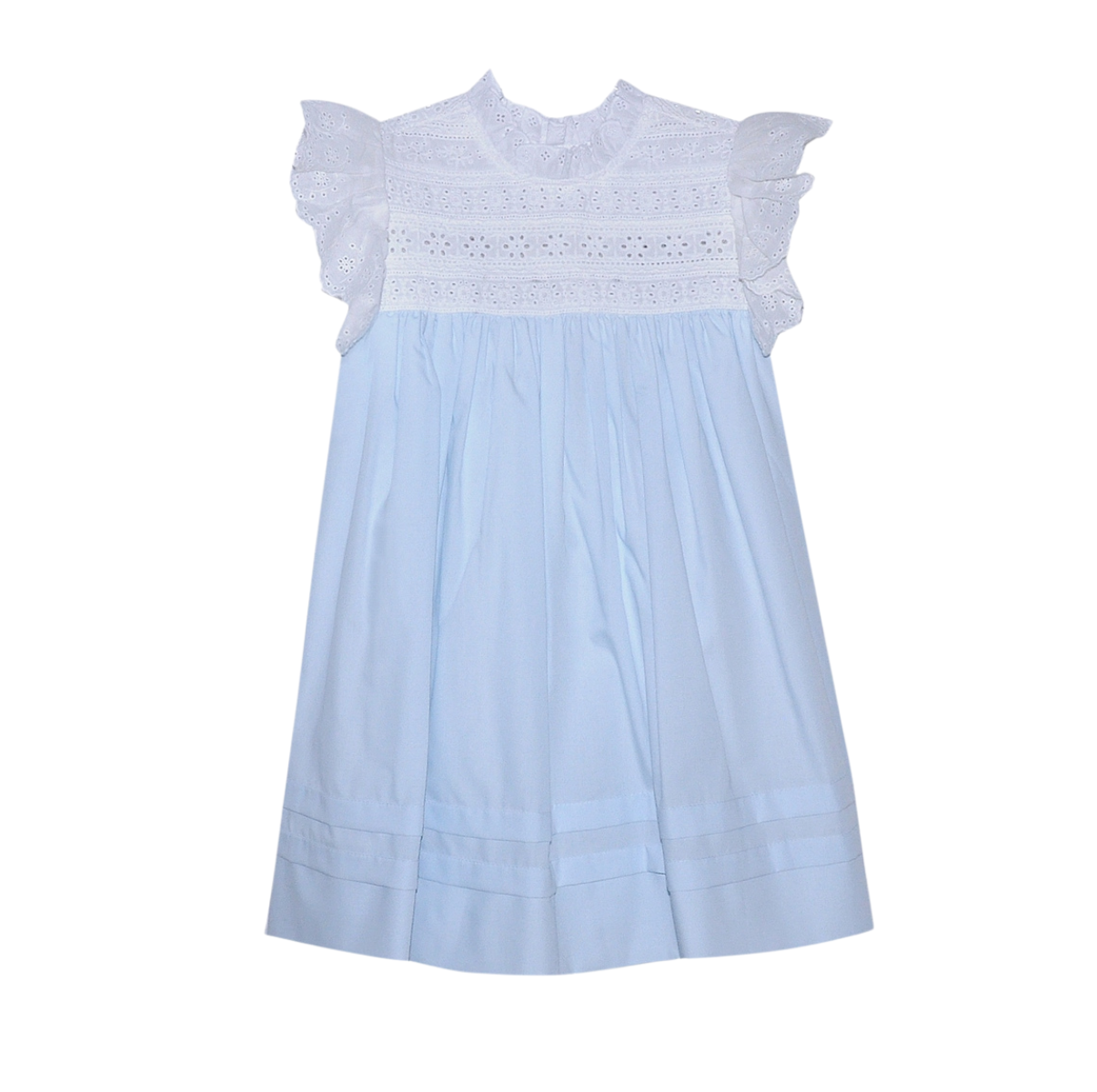 Bonnie Dress Blue w/ White - Born Childrens Boutique