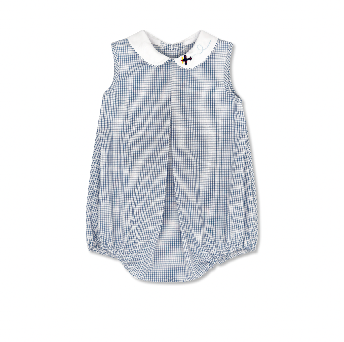 Collier Bubble Newberry Navy Windowpane - Born Childrens Boutique