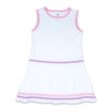 Jordan Dress - Pure Coconut, Cotton Candy Pink, Pet Purple - Born Childrens Boutique