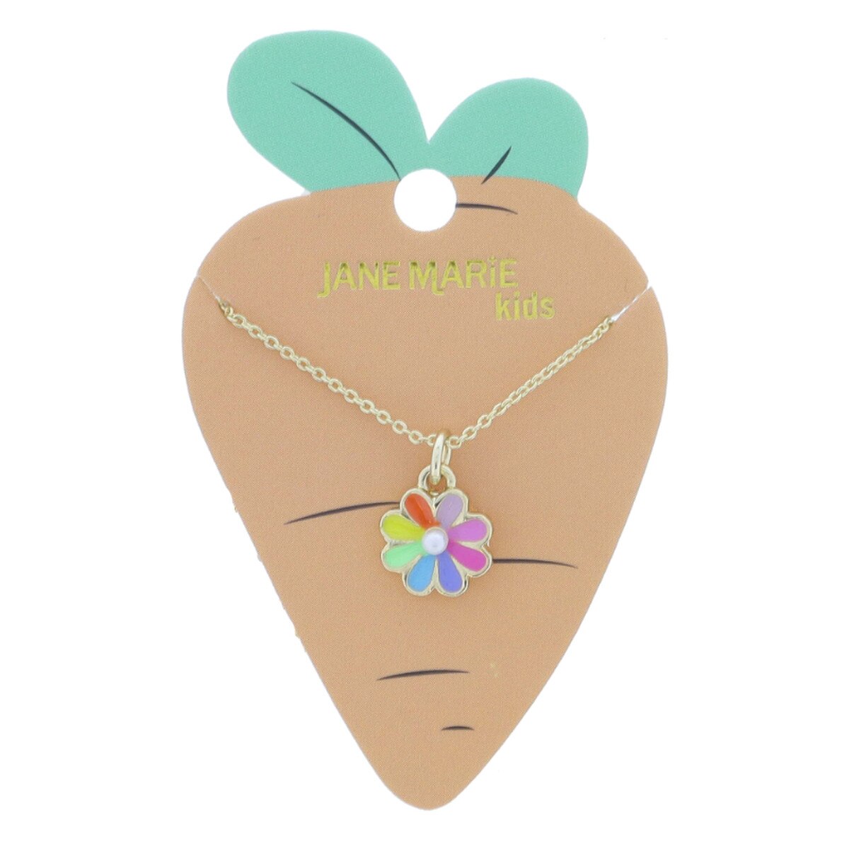 Multi Enamel Rainbow Flower w/ Mini Pearl Center - Born Childrens Boutique