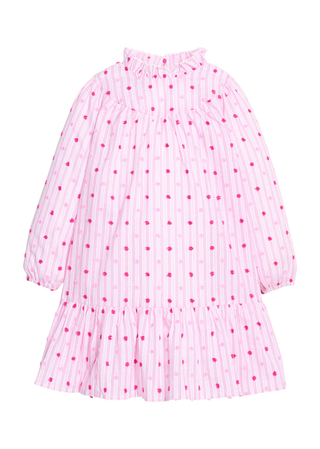 Pre-Order Jody Dress - Magenta Clip Dot Stripe