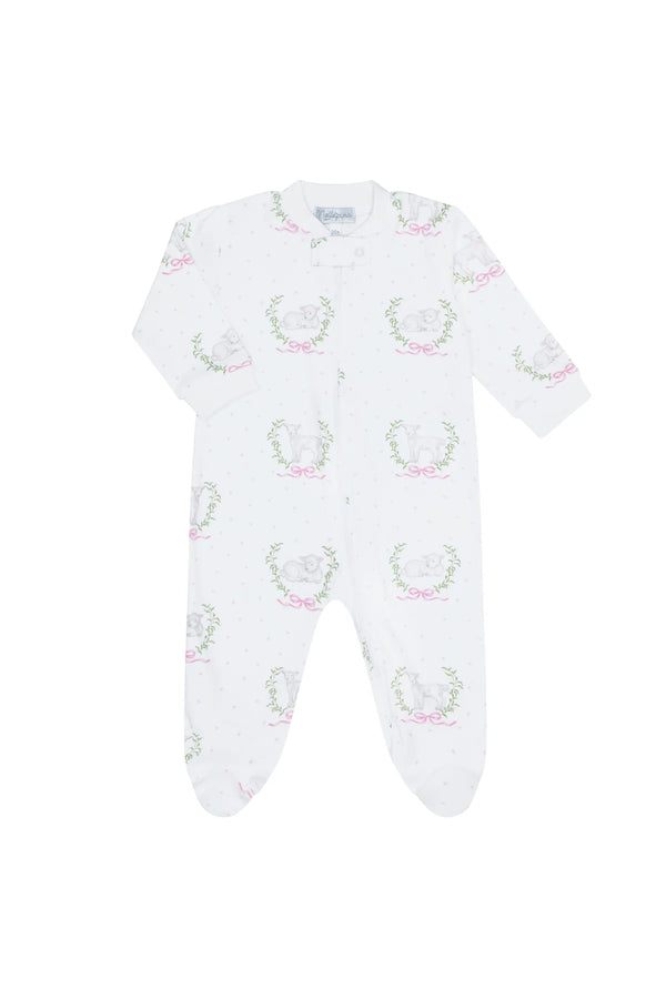 Pink Lamb Zipper Footie - Born Childrens Boutique
