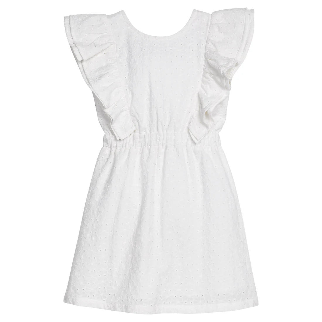 Sadie Dress - White Trellis Jacquard - Born Childrens Boutique