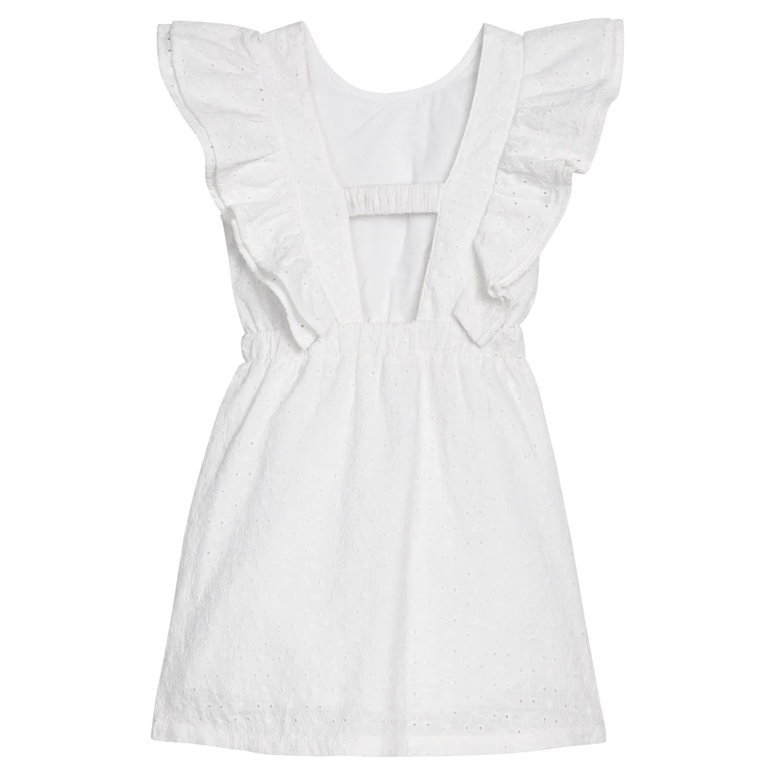 Sadie Dress - White Trellis Jacquard - Born Childrens Boutique