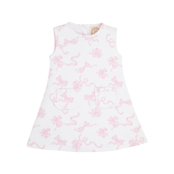 Lizzie's Luxe Leisure Dress Never Too Many Bows - Born Childrens Boutique