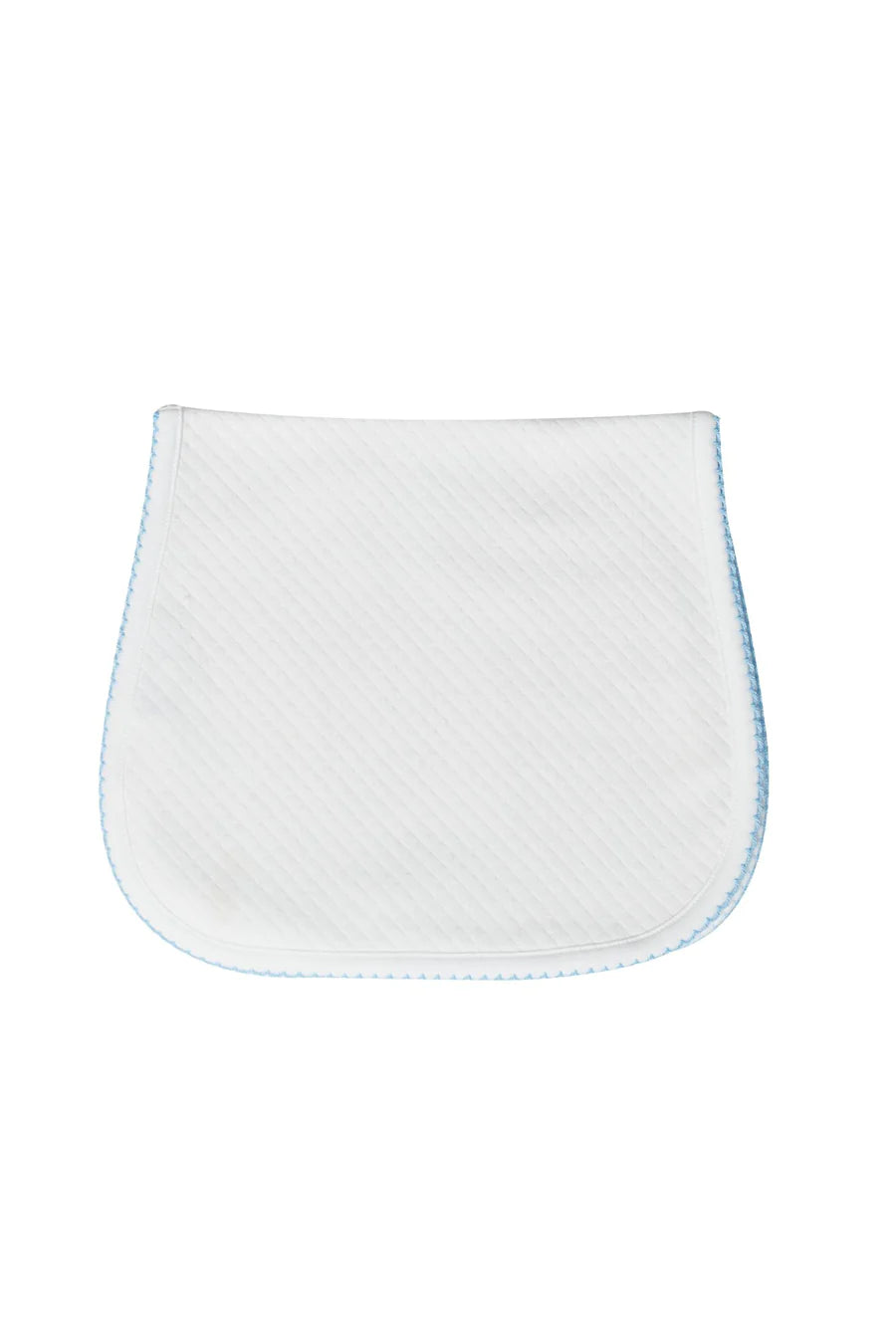 Milano Baby Burp Cloth, Blue Picot - Born Childrens Boutique