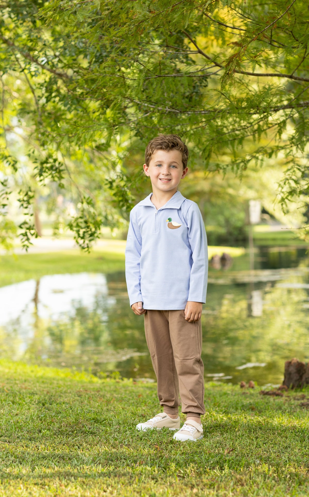 Mallard 1/4 Zip Pullover - Born Childrens Boutique