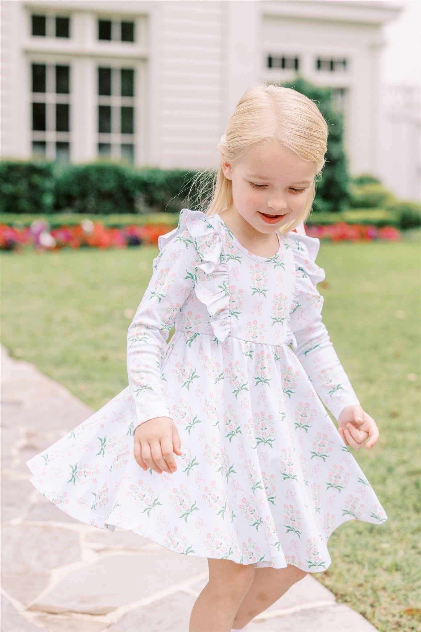 Margot LS Twirl Dress - Born Childrens Boutique