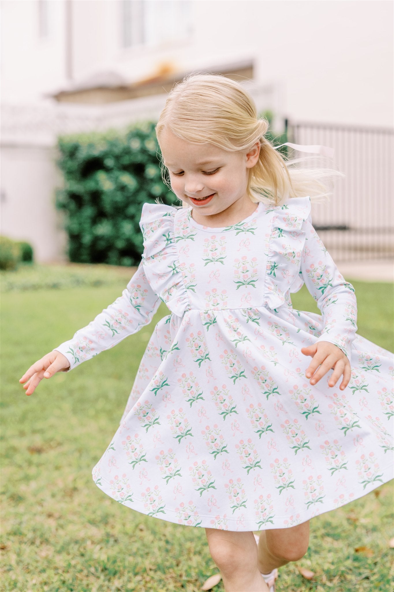 Margot LS Twirl Dress - Born Childrens Boutique