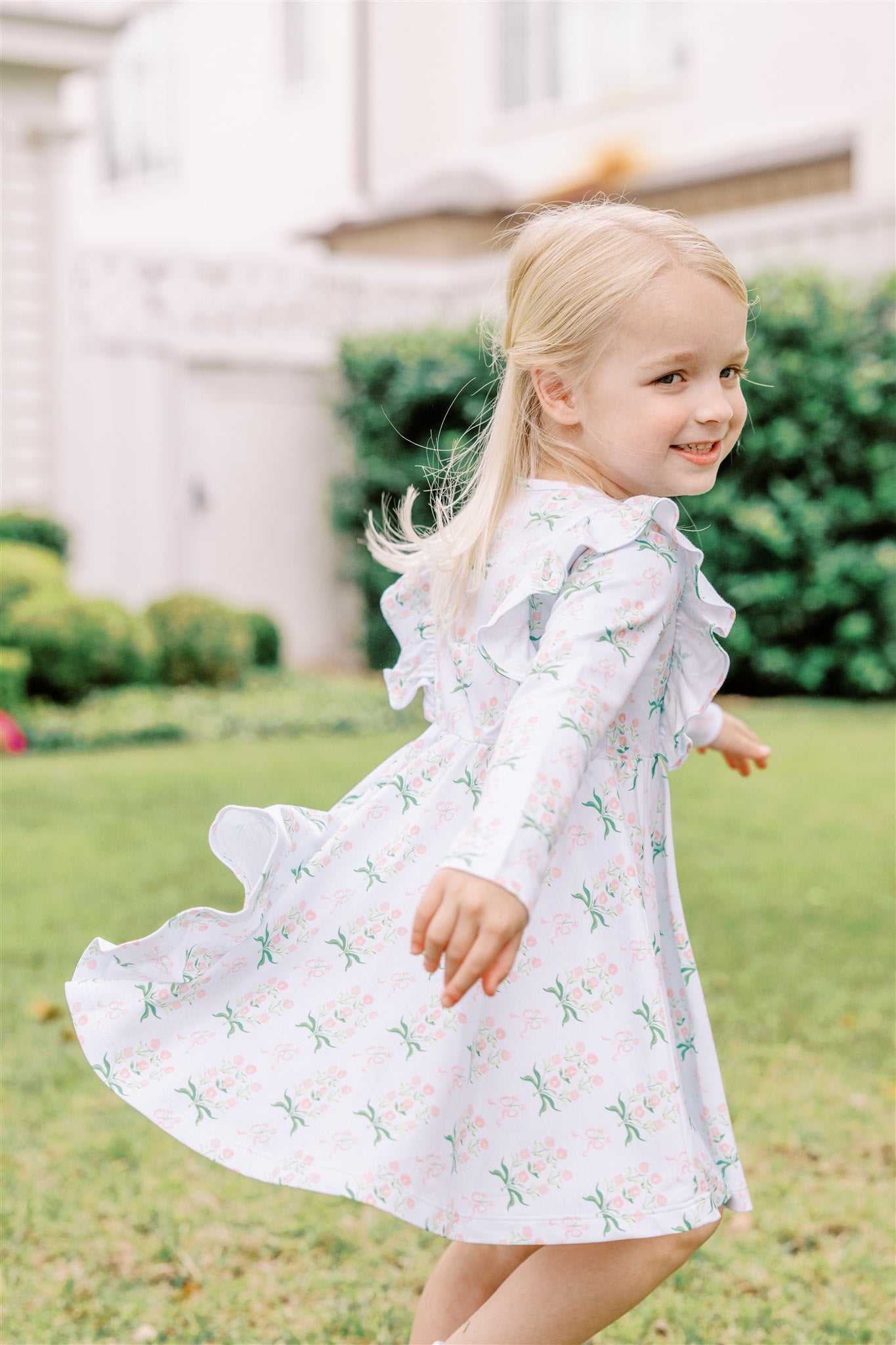 Margot LS Twirl Dress - Born Childrens Boutique