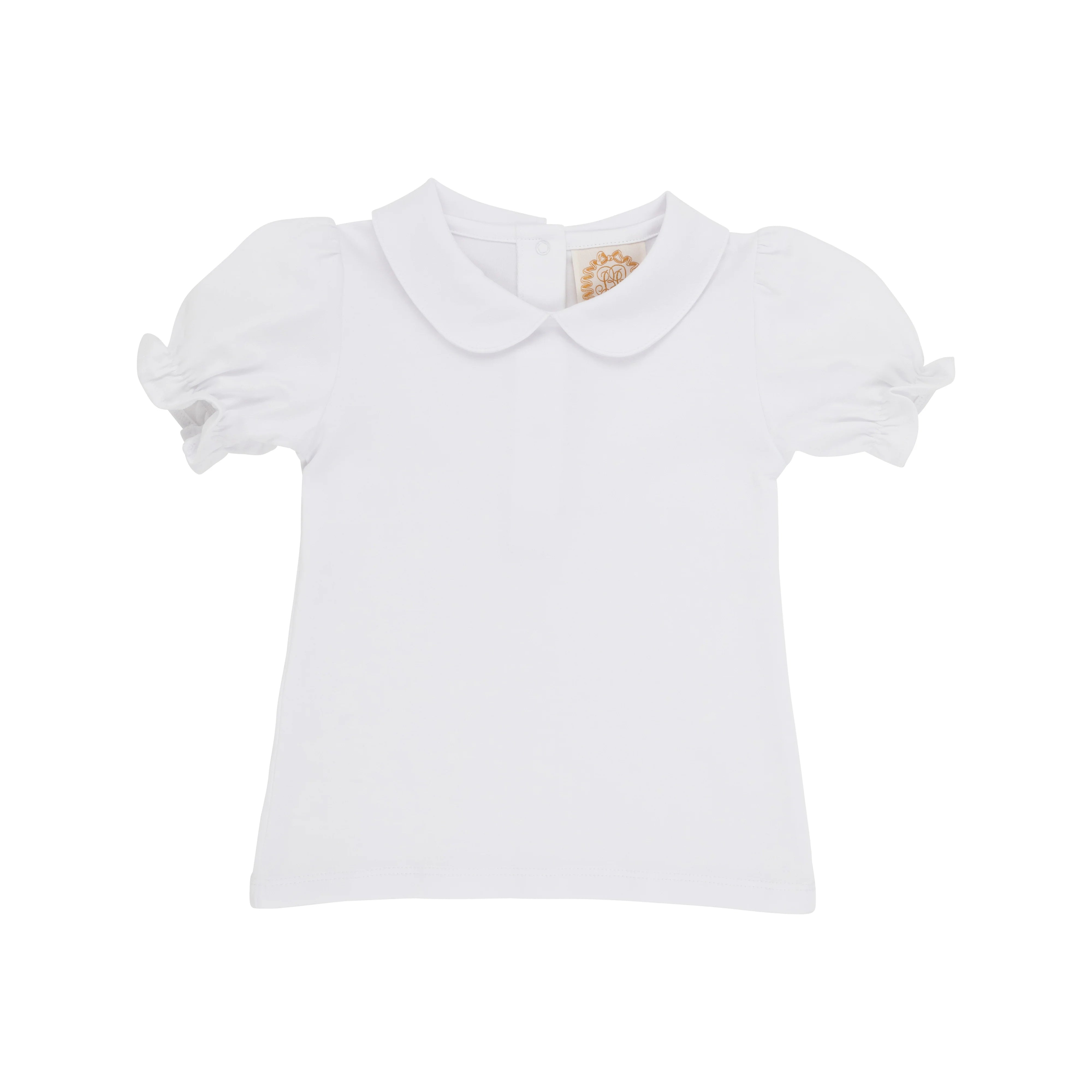 SS Maude's Peter Pan Collar Shirt - Worth Ave White - Born Childrens Boutique
