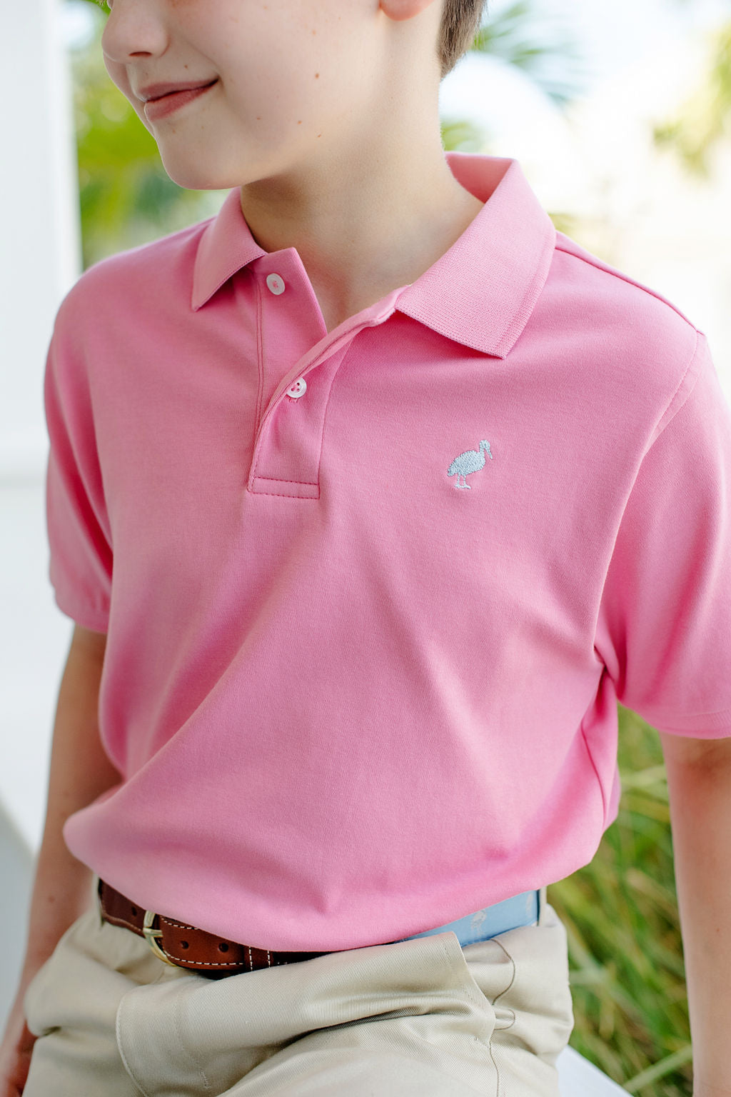 Prim Proper Polo SS - Hampton Hot Pink - Born Childrens Boutique
