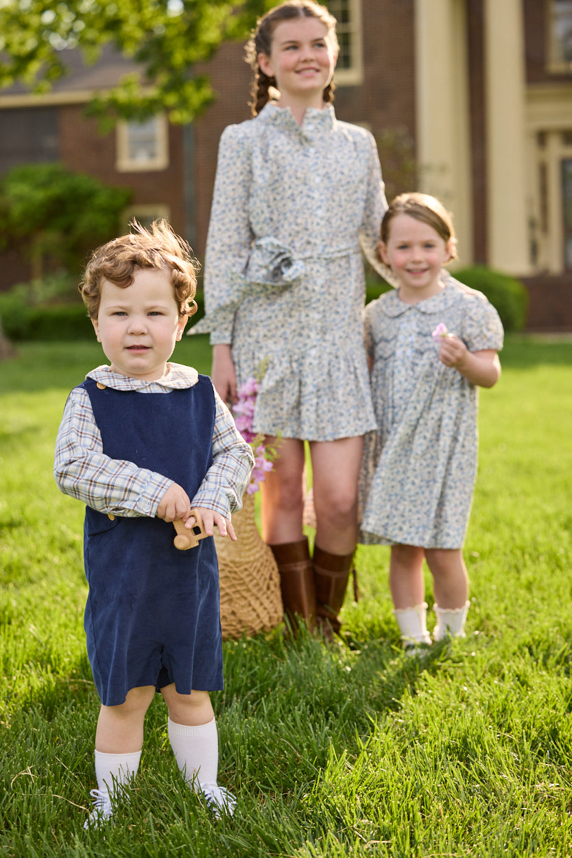 Tab John John - Navy Corduroy - Born Childrens Boutique