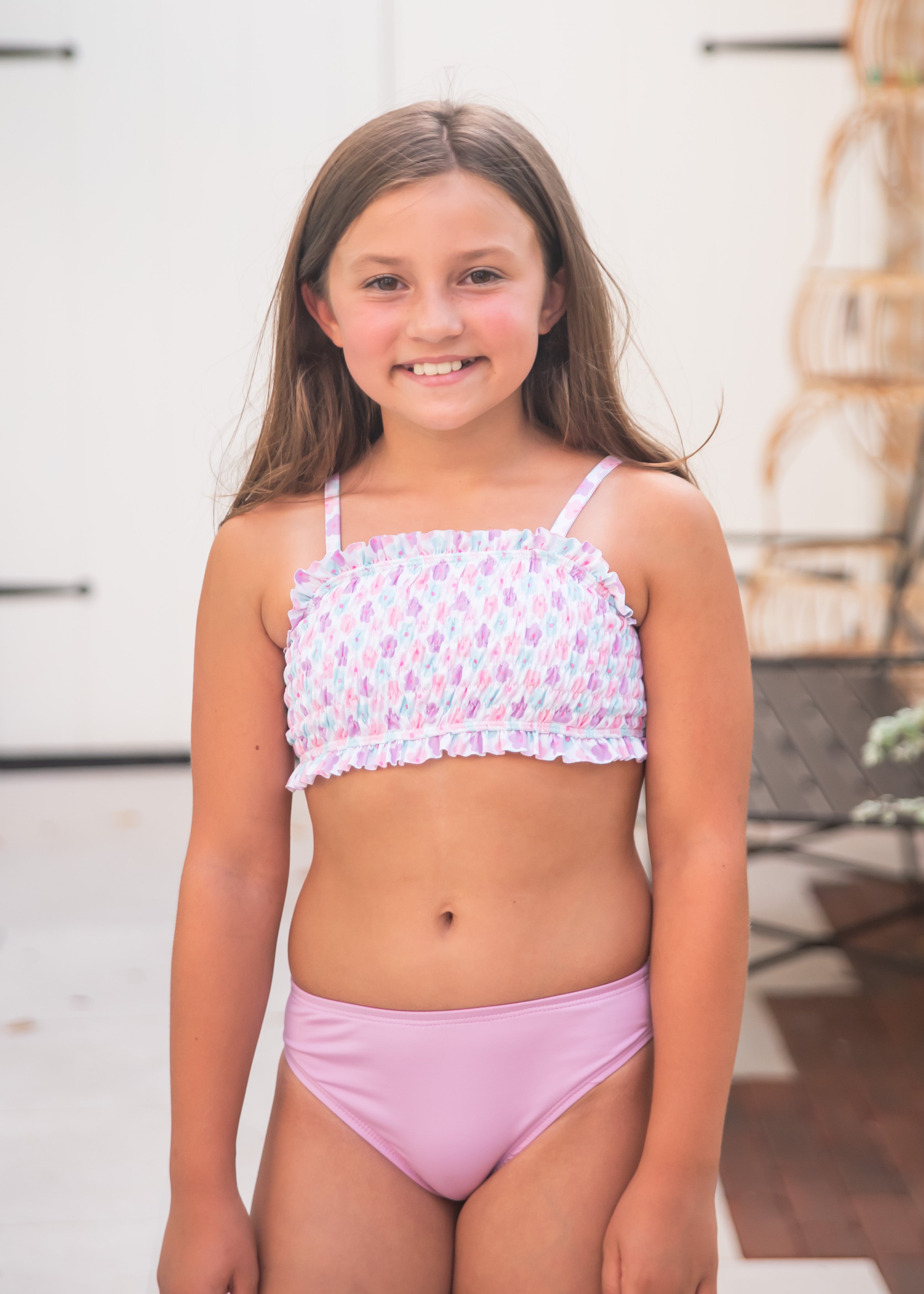 Two Piece Smocked Swim - Daisy - Born Childrens Boutique