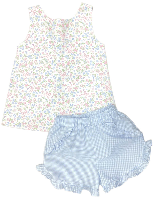 Pre-Order Kinley Ruffled Short Set - Blossoms and Bows - Born Childrens Boutique