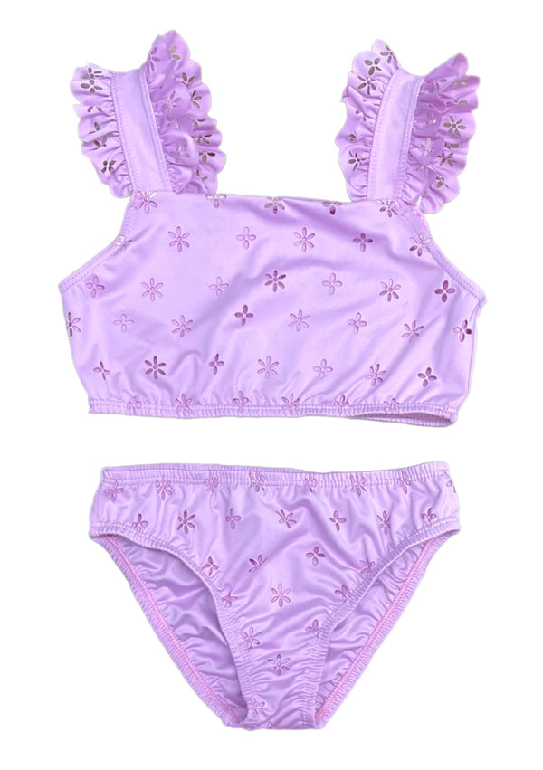 Pre-Order Lavender Eyelet Two Piece Swim - Born Childrens Boutique