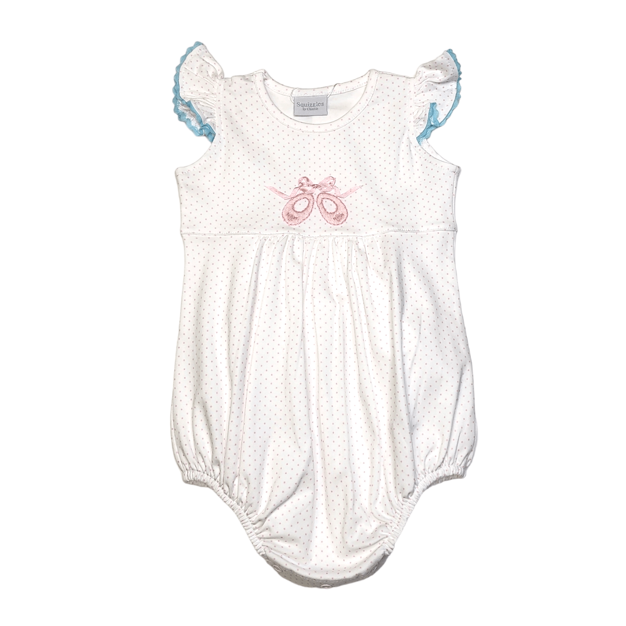 239 Yoked Ballet Slipper Ric Rac Bubble - Born Childrens Boutique