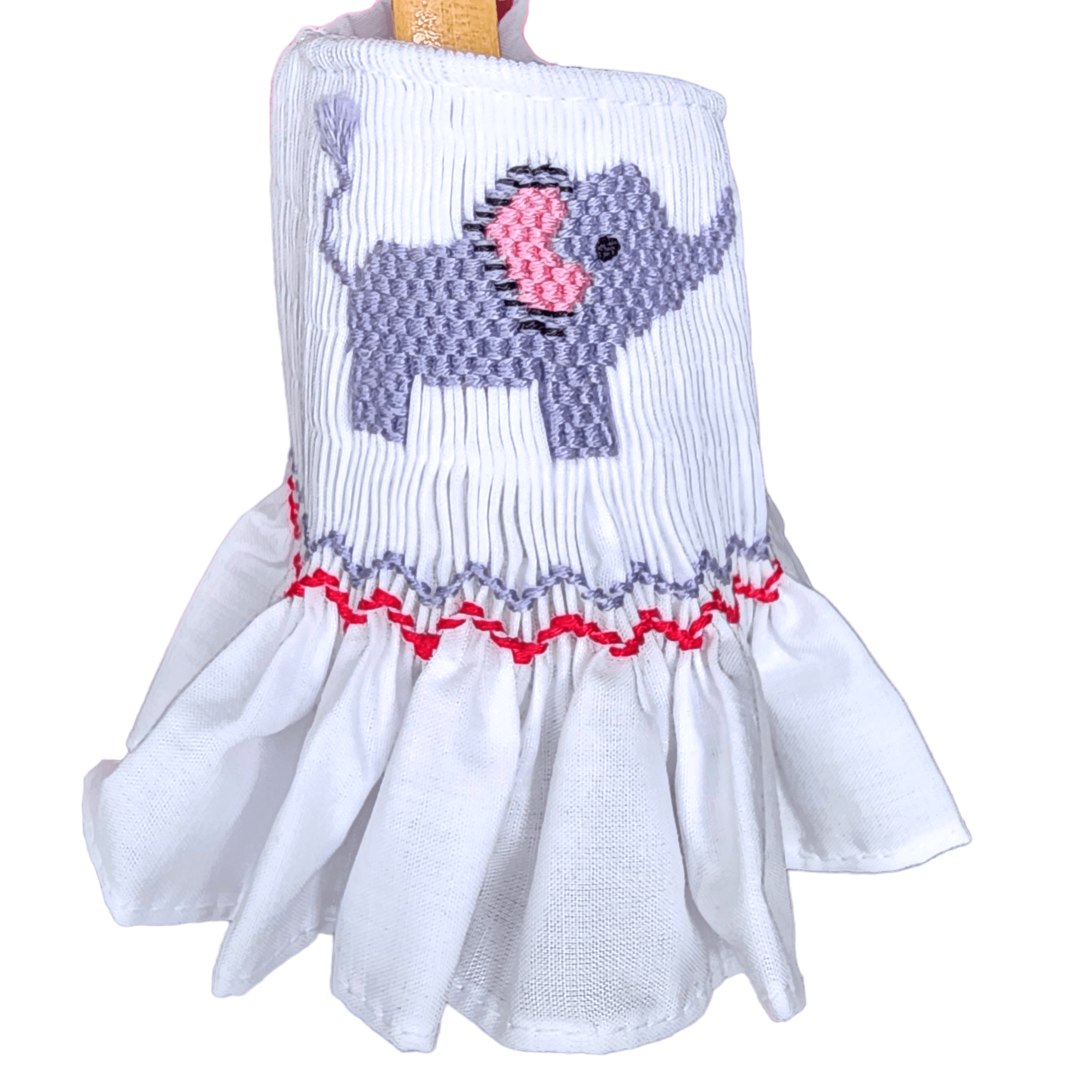 Smocked Sleeve Dress Elephant - Born Childrens Boutique