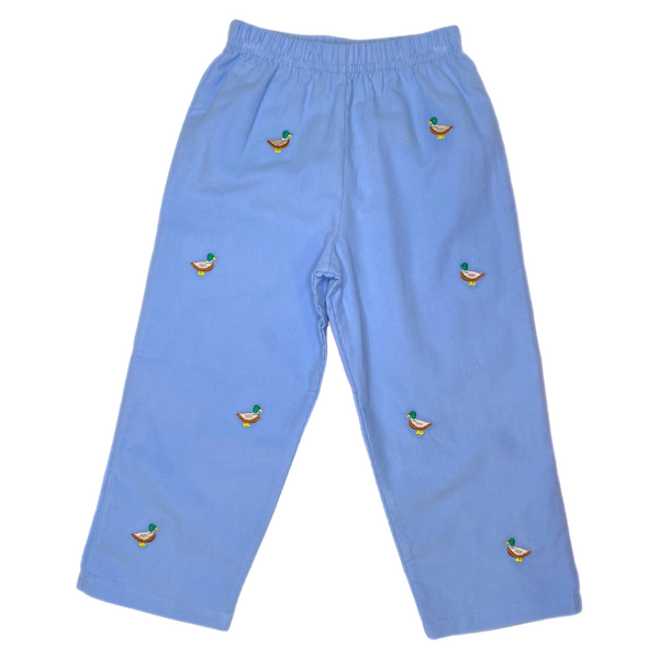 Cord Pant Sky Blue Mallards - Born Childrens Boutique