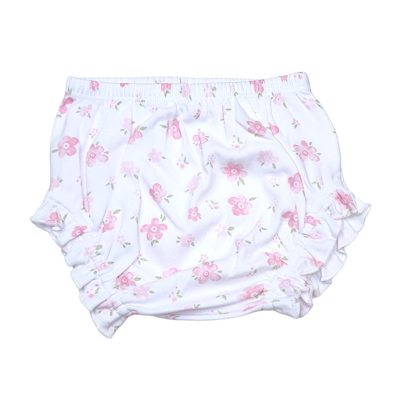 IDC001S Girl Diaper Cover Pink Flower Print - Born Childrens Boutique