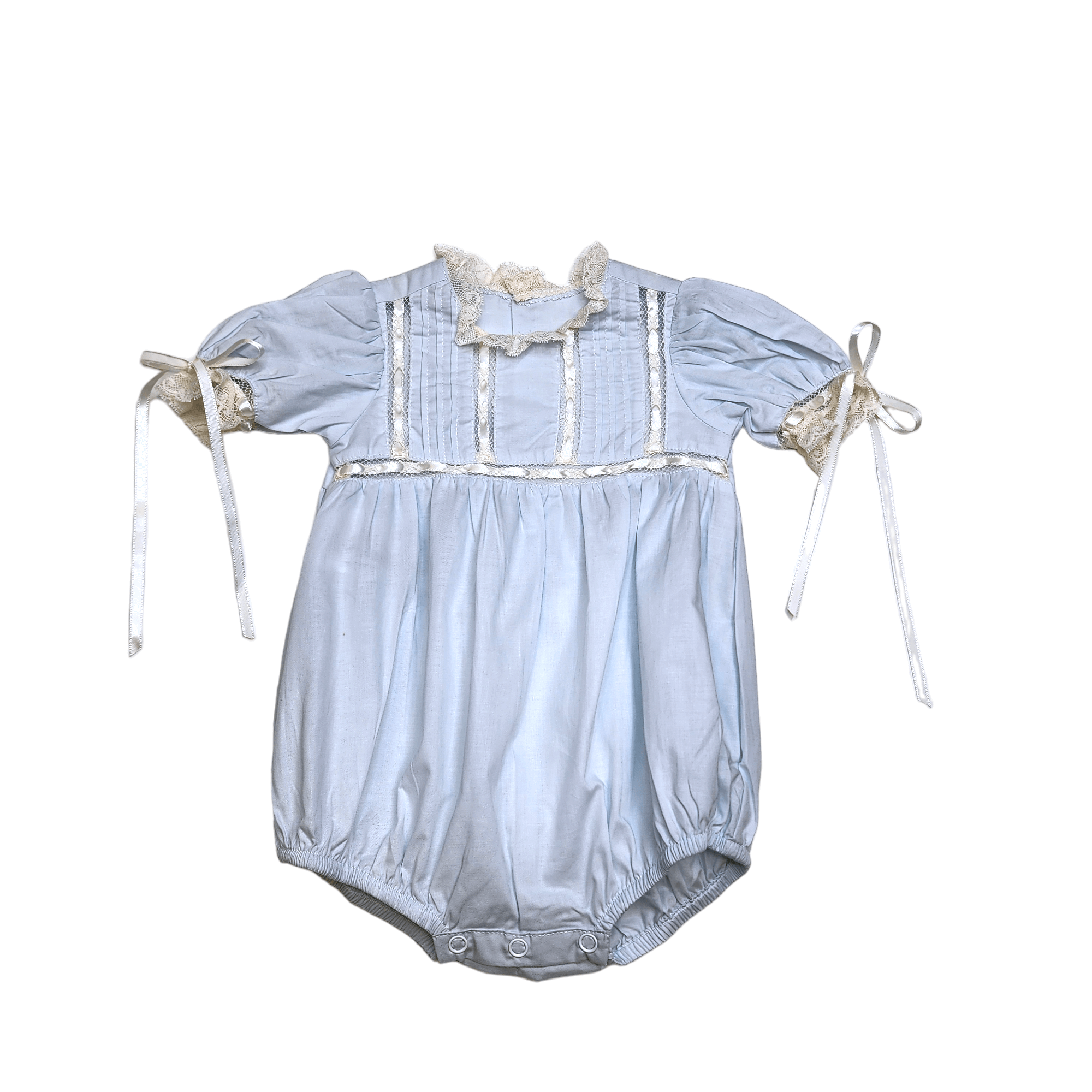 Phoenix & Ren Blue Margaret Bubble with Ecru Lace - Born Childrens Boutique