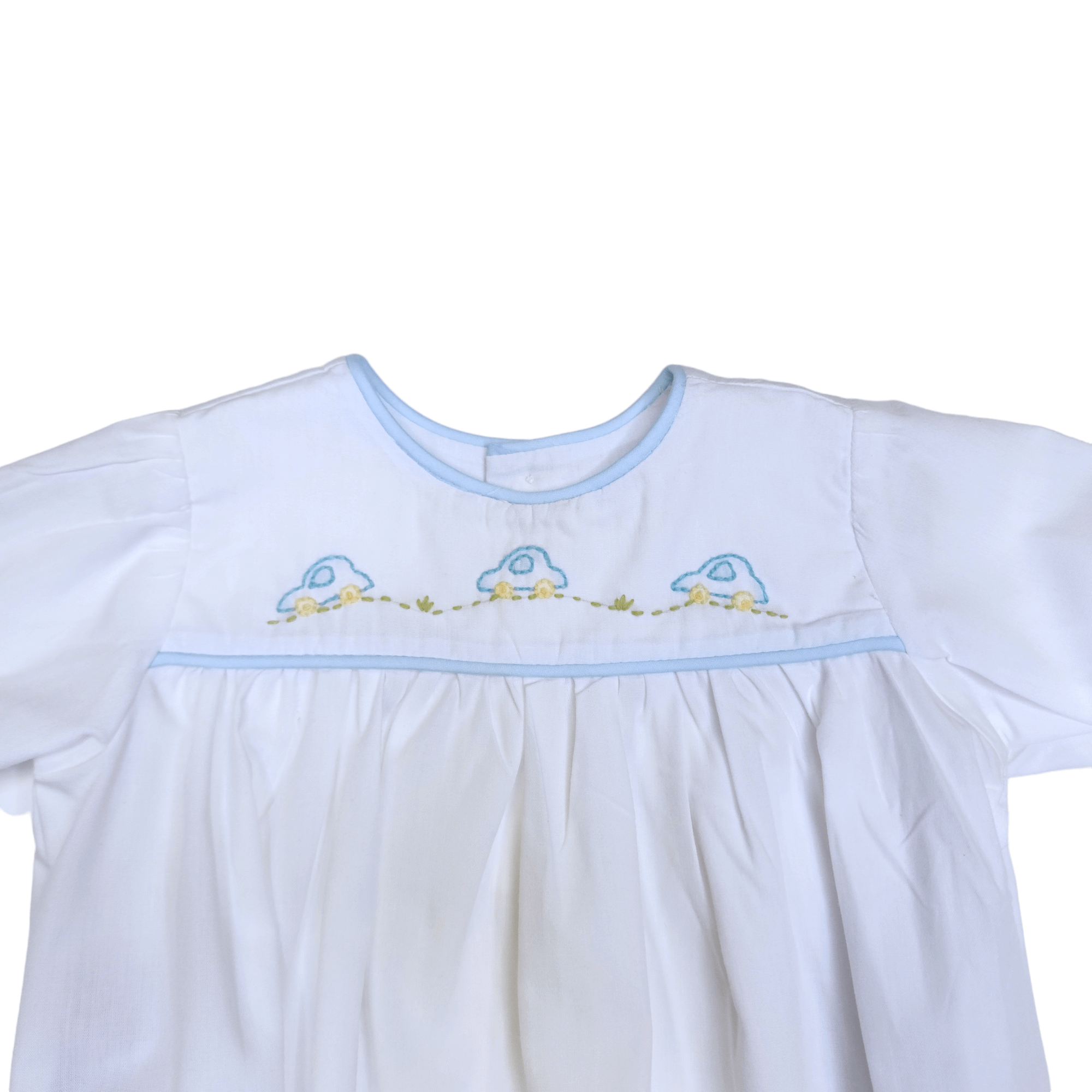 White Levi Boy Daygown - Born Childrens Boutique