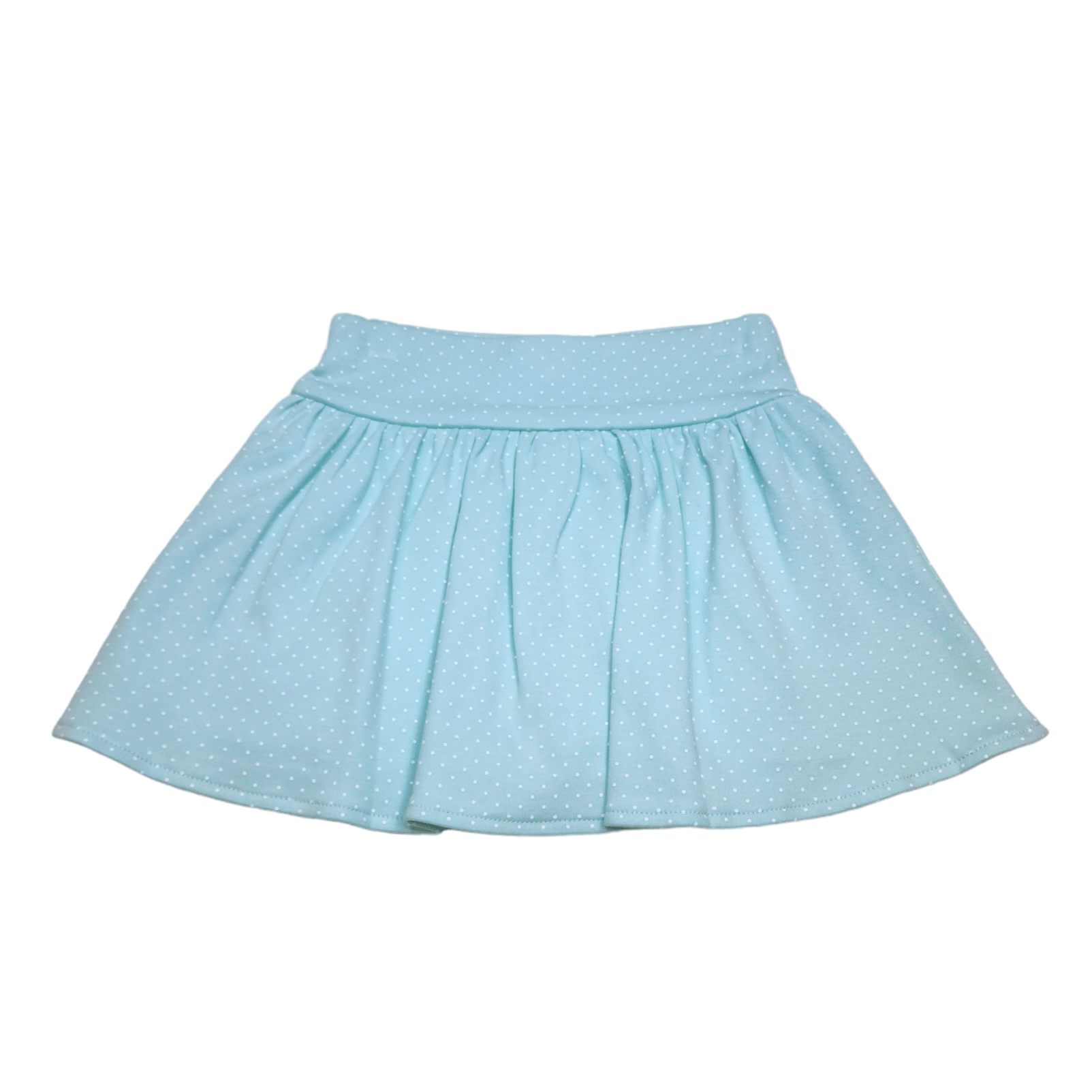Gathered Skort Light Jade Polka Dot - Born Childrens Boutique