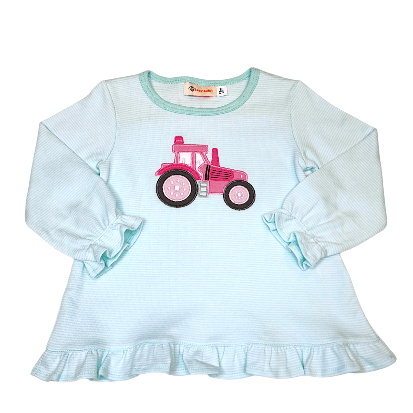 Tractor Lt Jade Stripe Shirt - Born Childrens Boutique