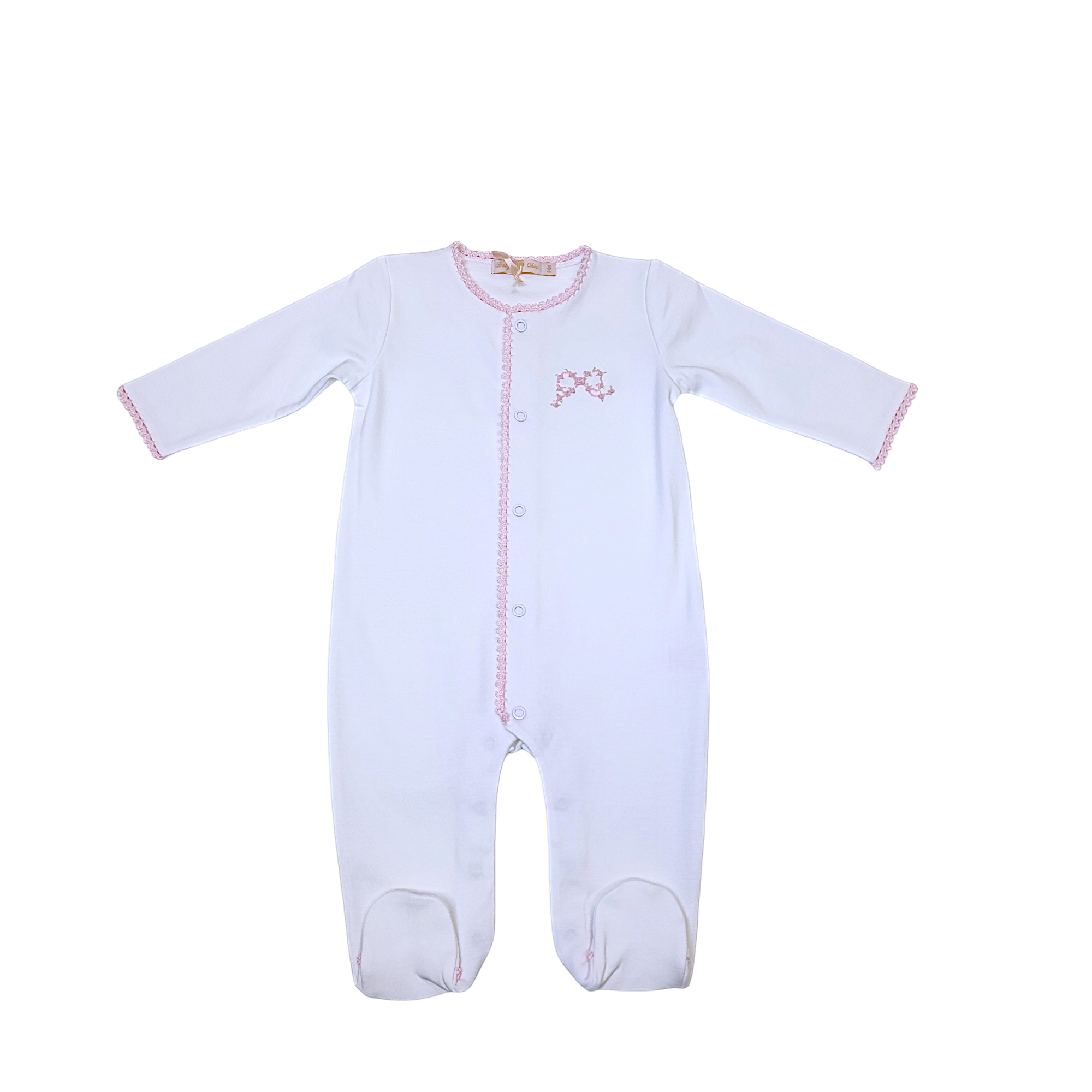 Pretty Bows Footie with Crochet - Born Childrens Boutique