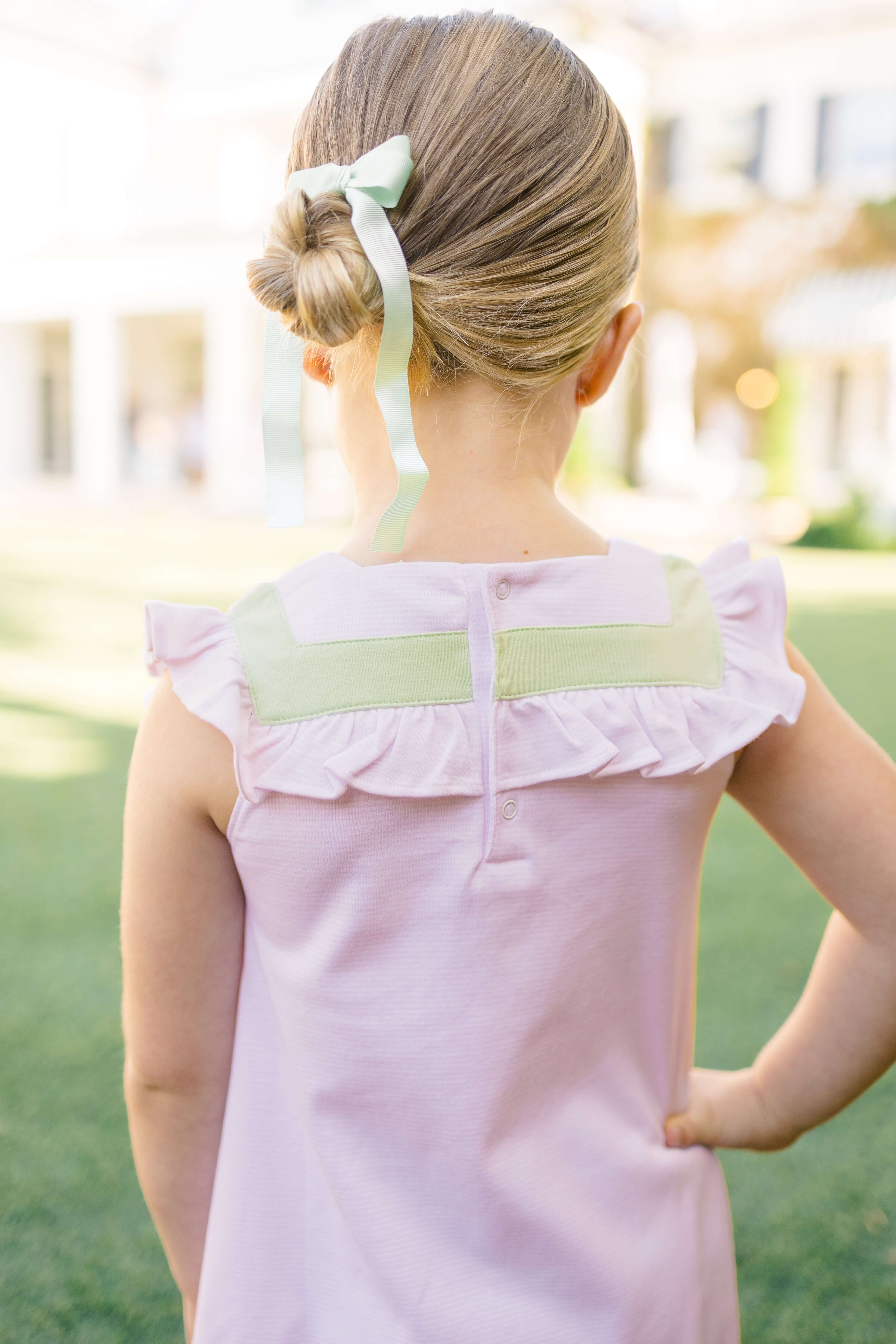 Pink/Green Sleeveless Dress - Born Childrens Boutique