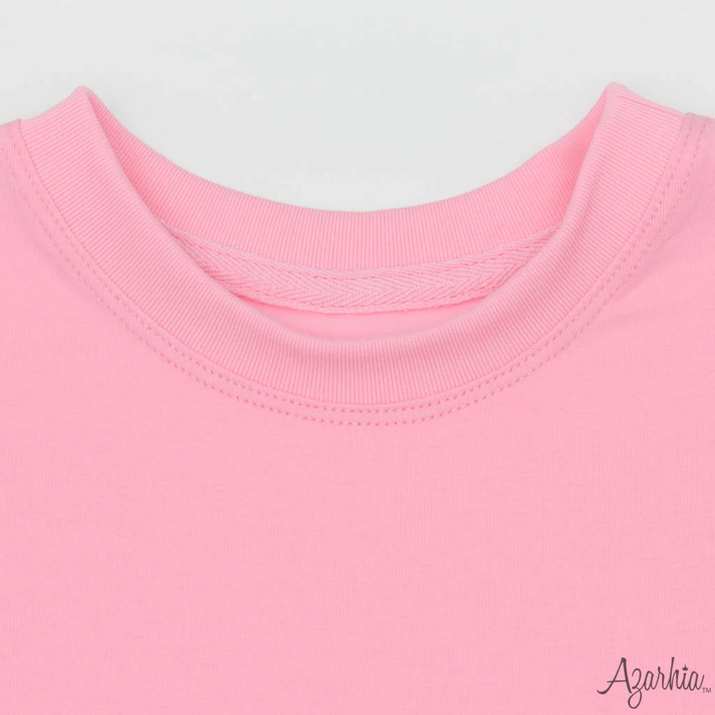 Boxy T in Solid Pink - Born Childrens Boutique