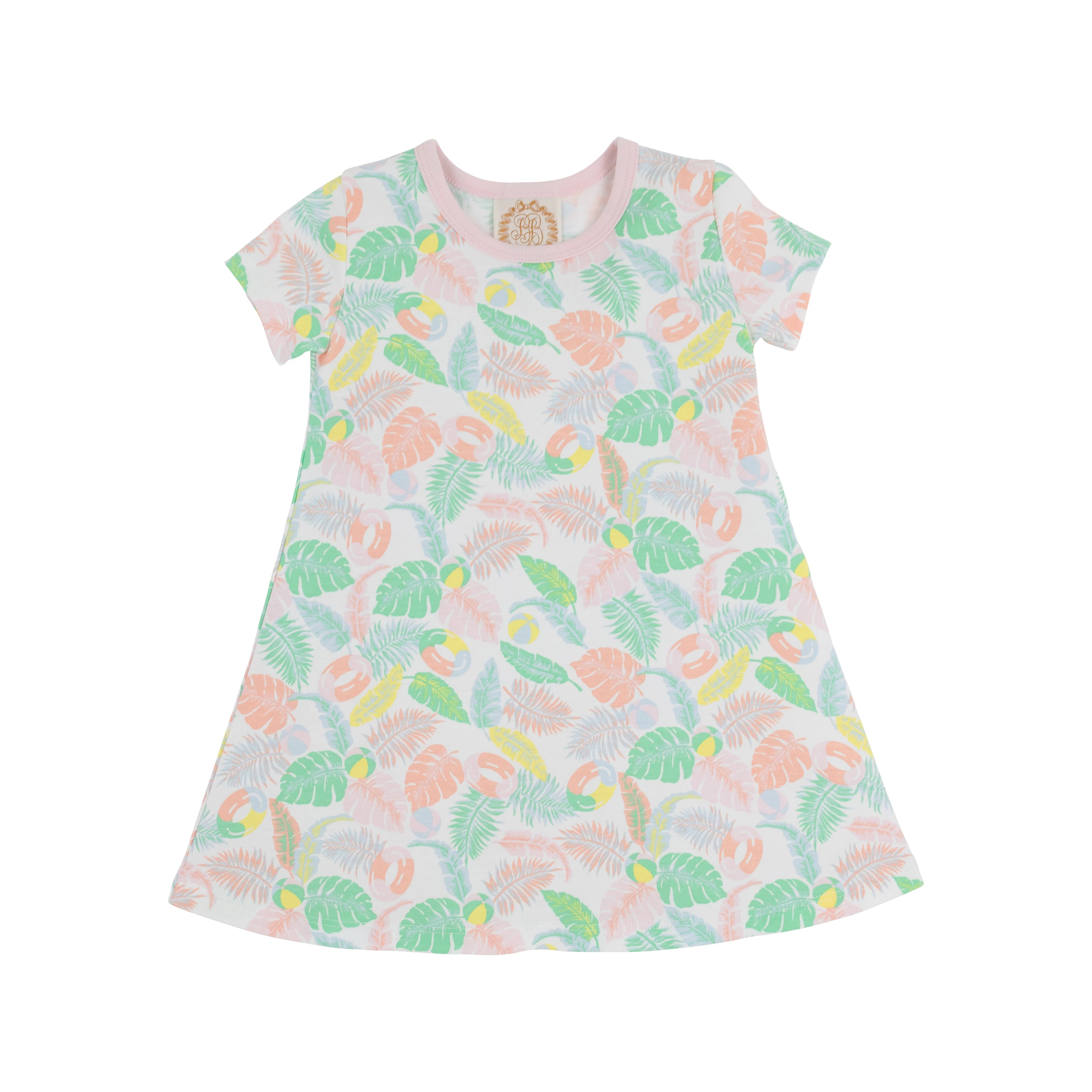 Polly Play Dress - Happy in Harbour Island with Palm Beach Pink - Born Childrens Boutique