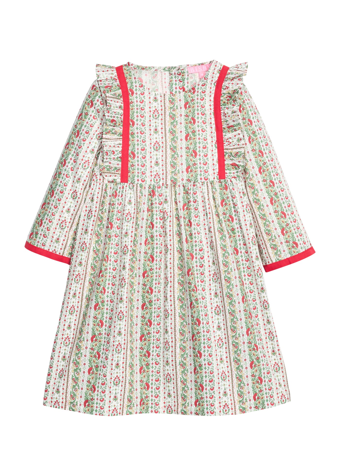 Pre-Order Porto Dress - St Moritz Floral Stripe - Born Childrens Boutique