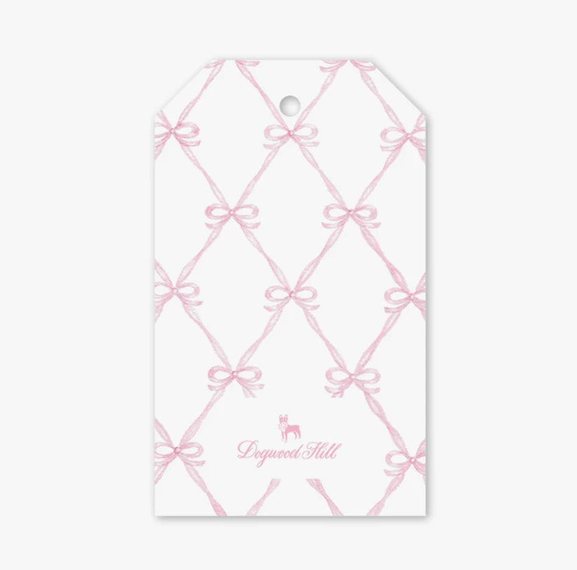 Rattle and Bow Pink Gift Tags - Born Childrens Boutique