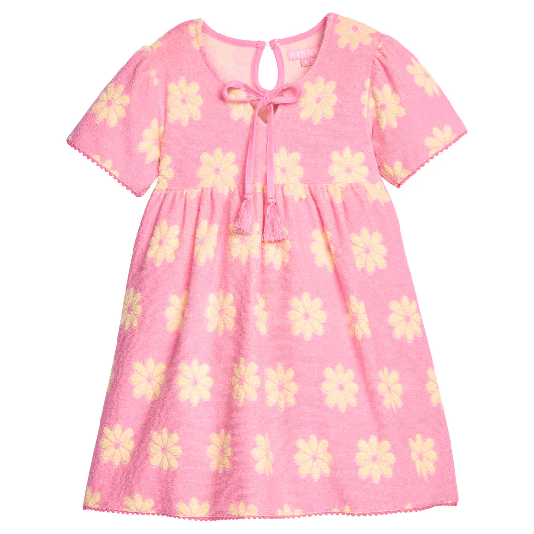 Riviera Dress - Pink Floral Terry - Born Childrens Boutique