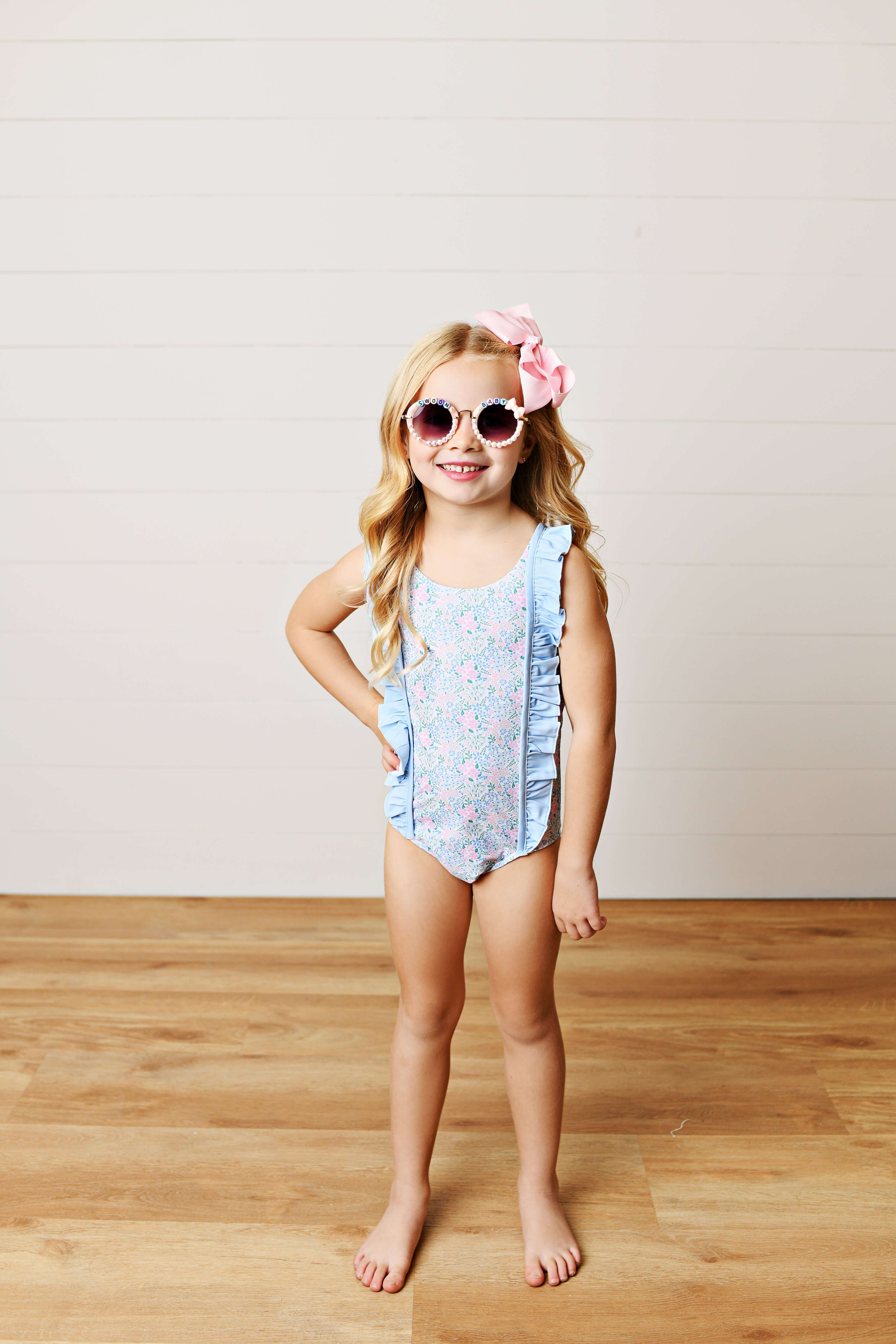 Ditsy Bloom 1 PC Swimsuit - Born Childrens Boutique