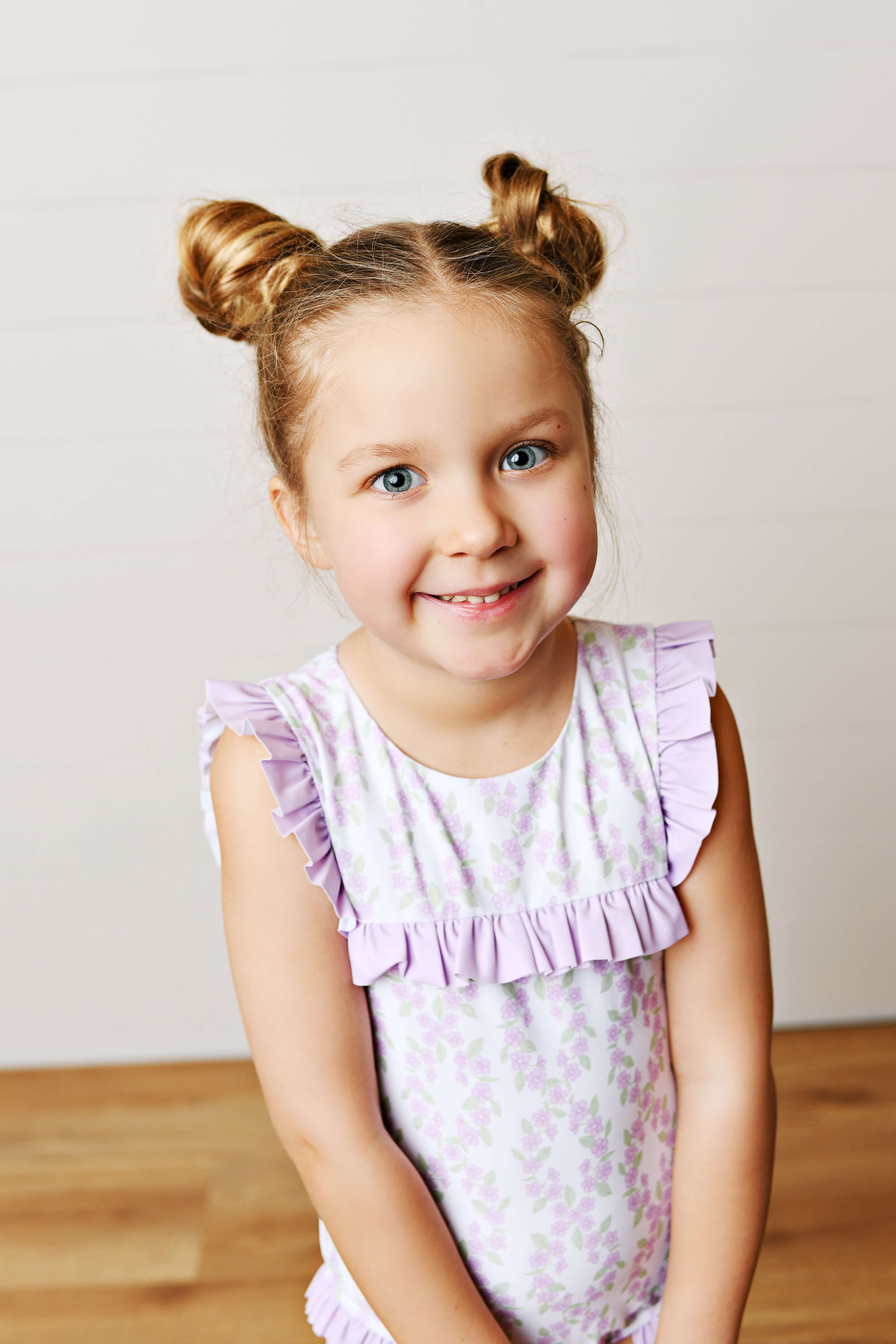 Lavender Garden One Piece Swimsuit - Born Childrens Boutique