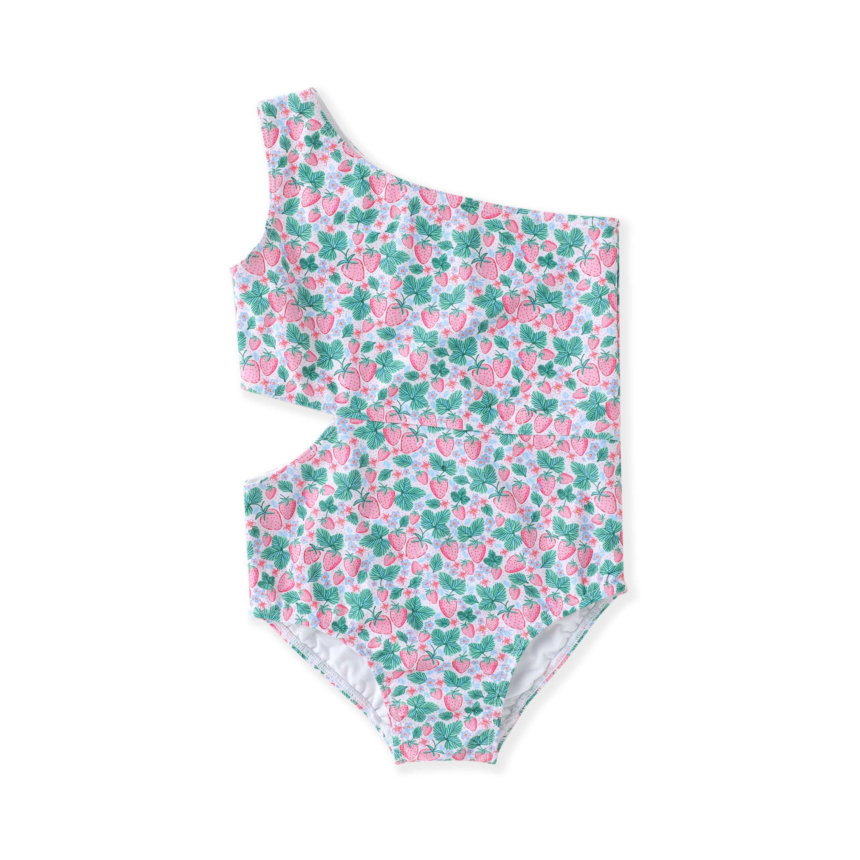 Berry Fields One Piece Cut Out Swimsuit - Born Childrens Boutique