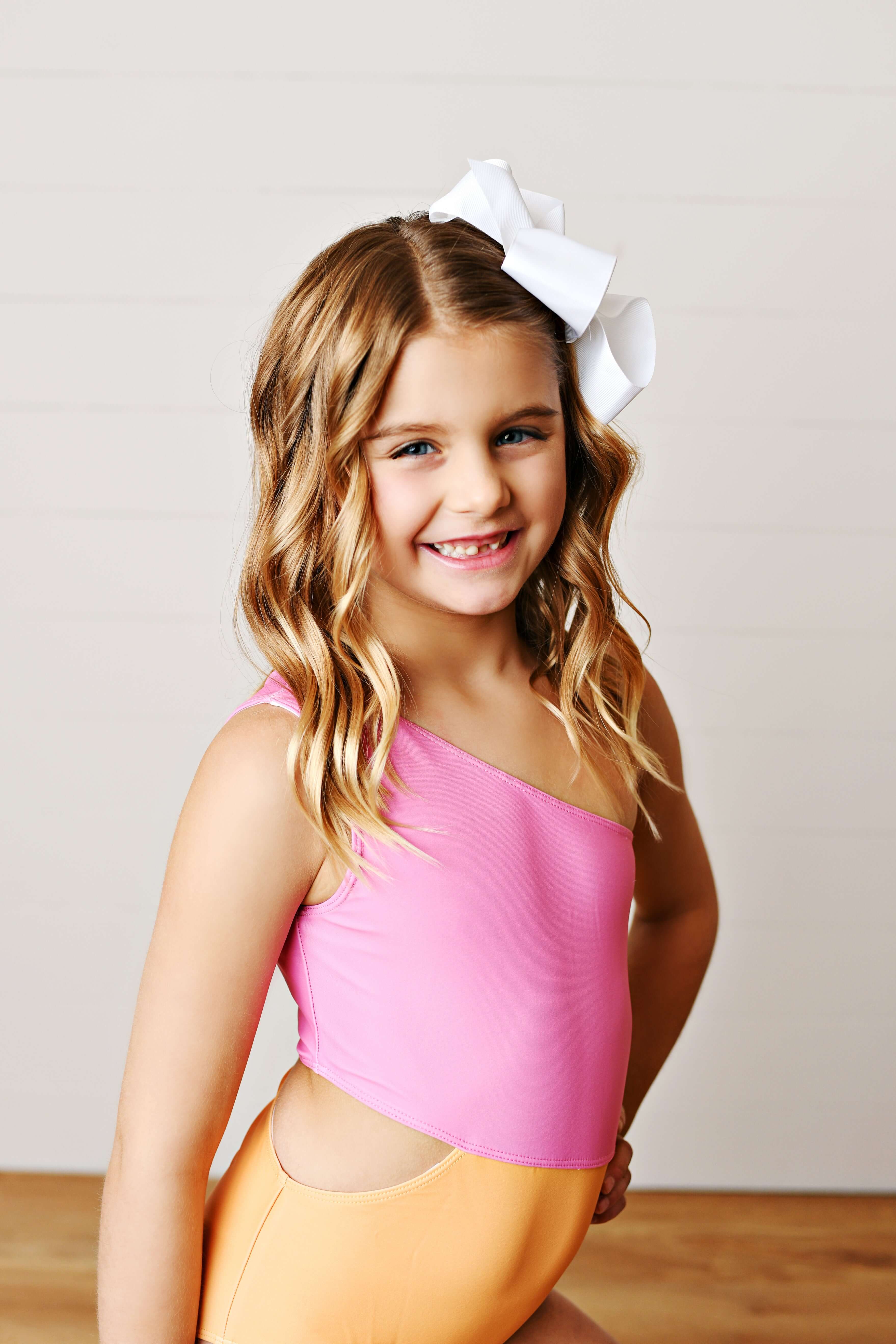 Color Block One Piece Cut Out Swim - Born Childrens Boutique