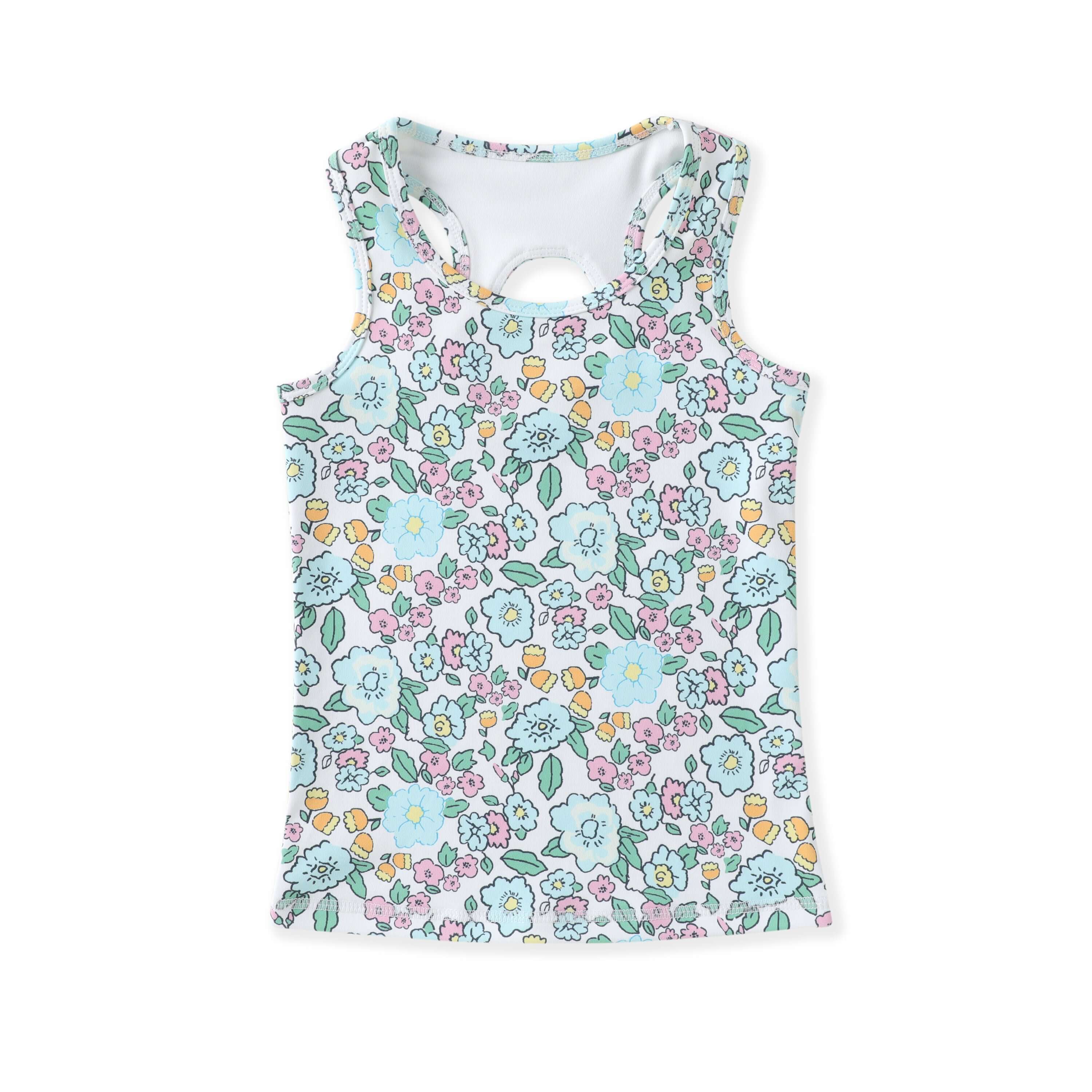 Aqua Bloom Tank - Born Childrens Boutique