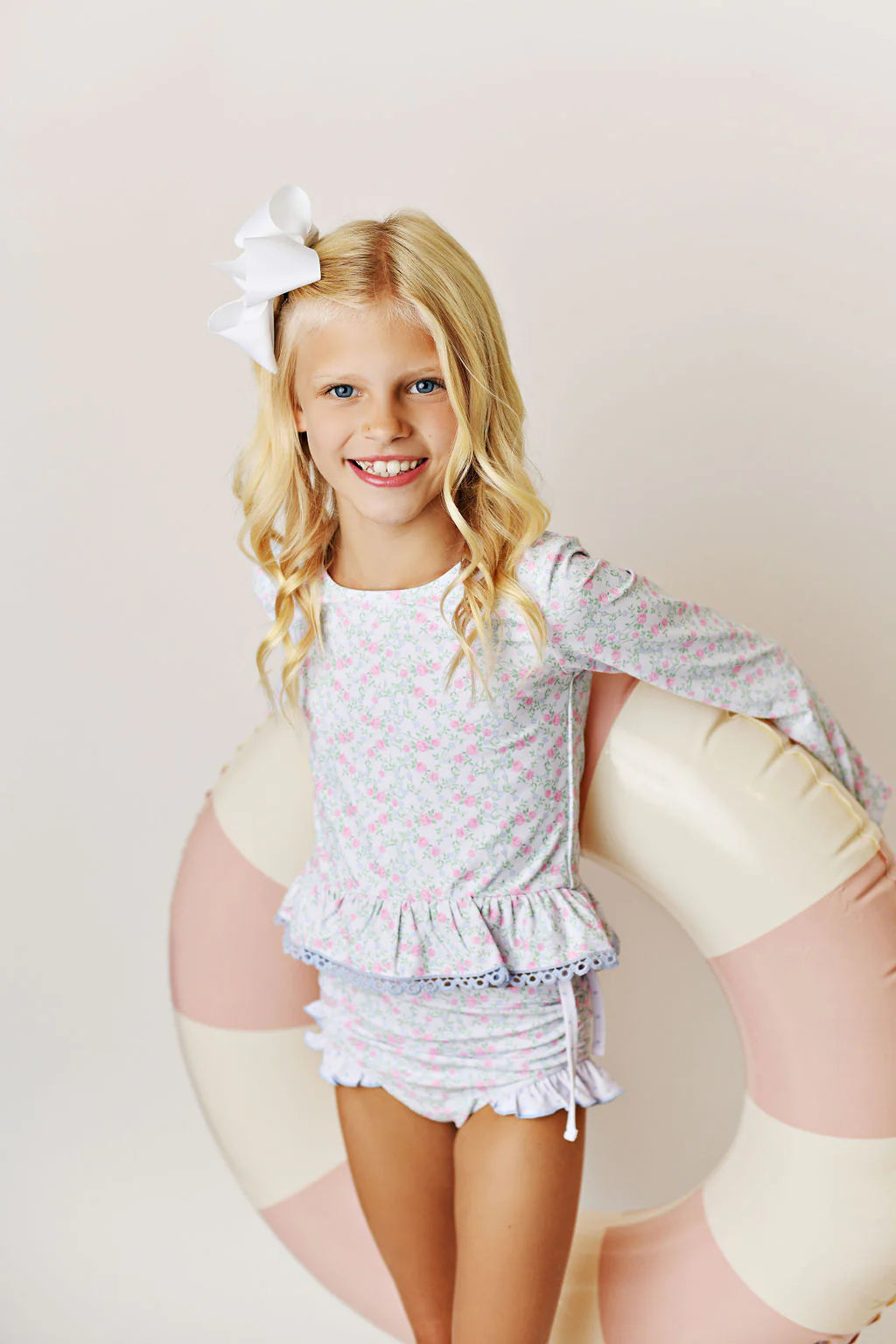 French Rose Rashguard 2 Piece Swimmy - Born Childrens Boutique
