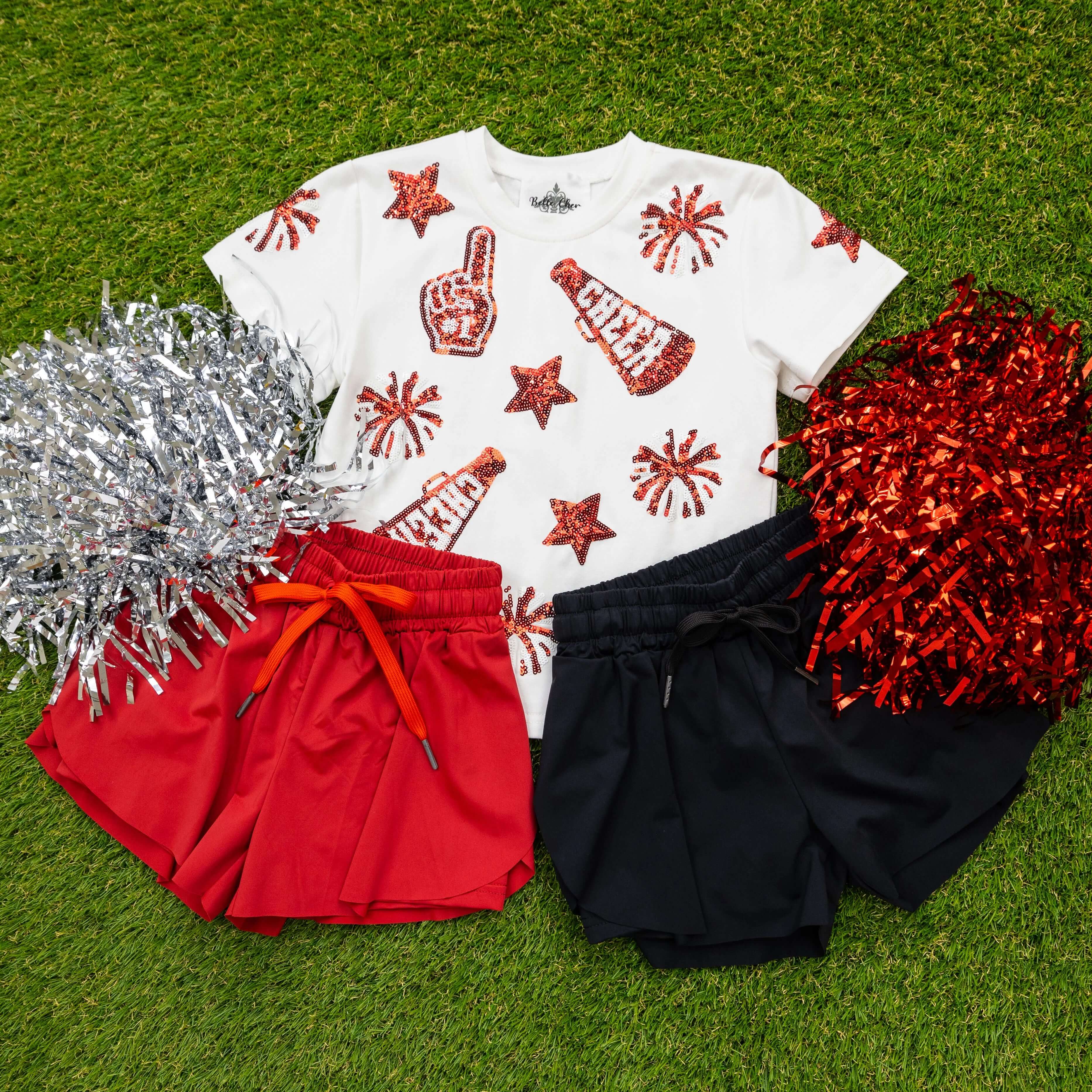 Red Butterfly Shorts - Born Childrens Boutique