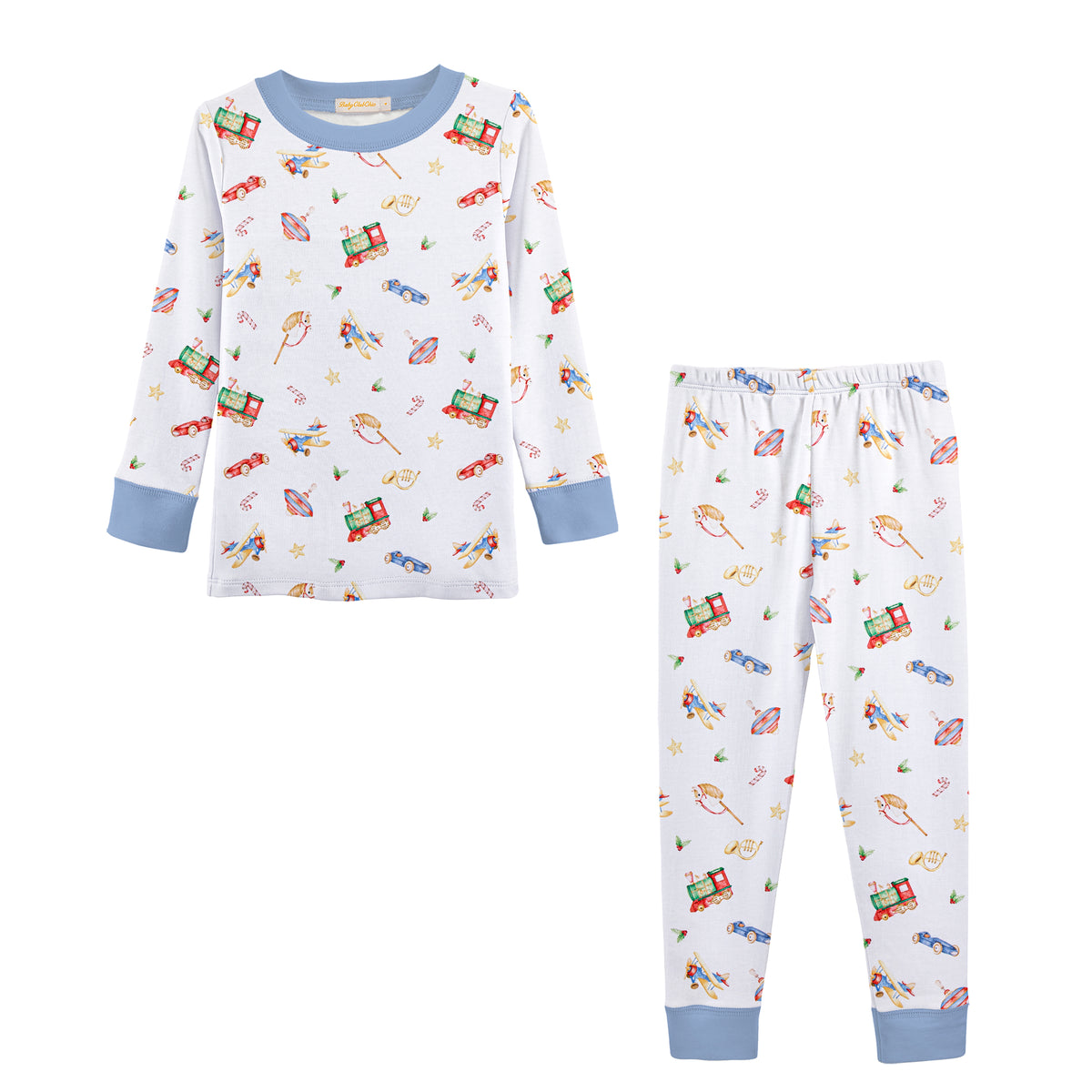 Holiday Heirloom Printed Pima Kid Set - Born Childrens Boutique